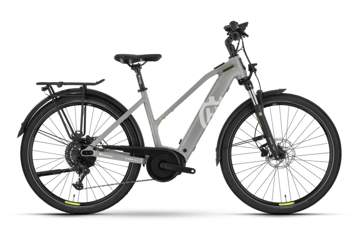 husqvarna e-bike damen Power2Cycle | Tourer T1 Low Bar Größe:200 ml 3 sprouts Stossertasche Kinderwagen Wolf