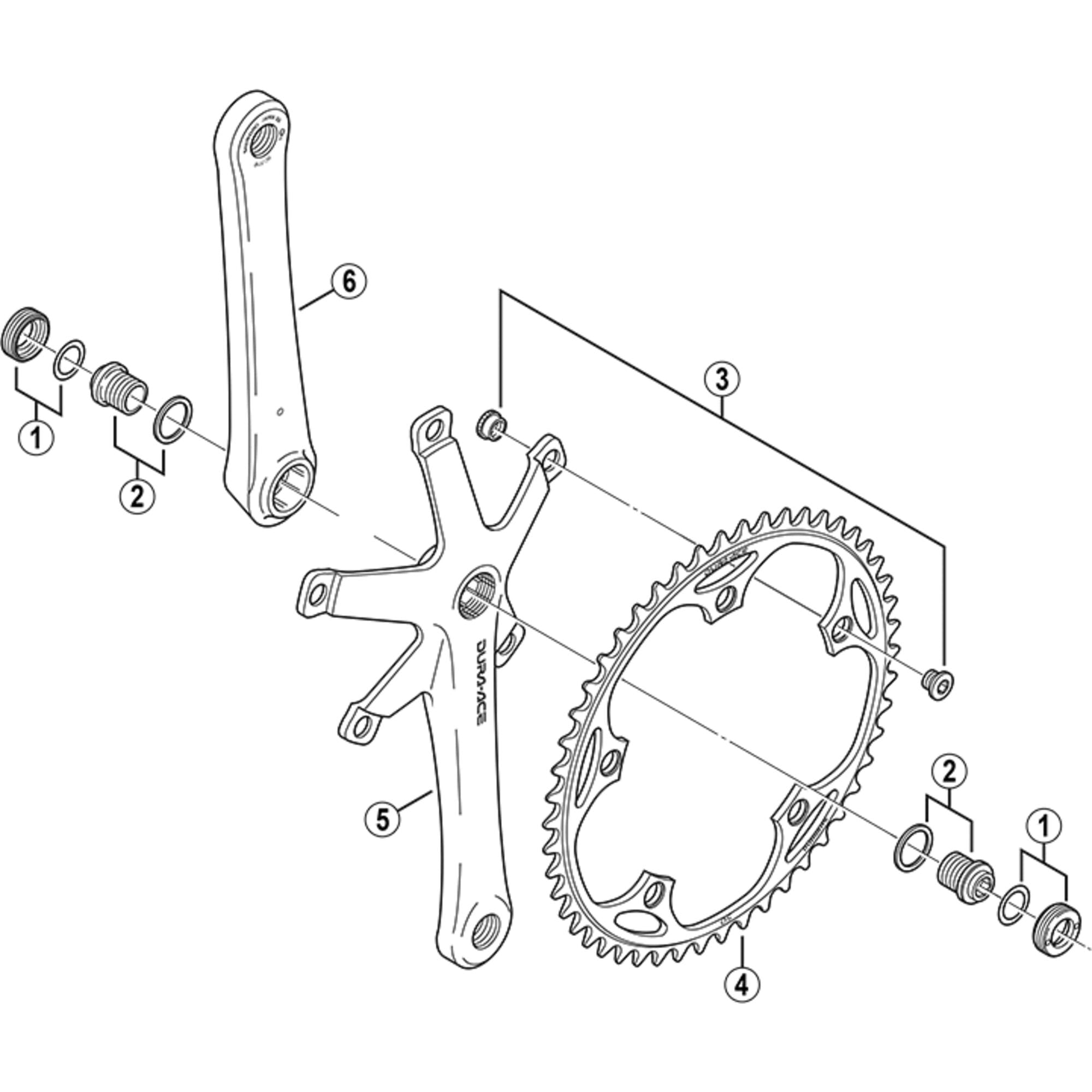 Shimano Dura | Power2CycleAce Track 7700 crank arm bolt and washer