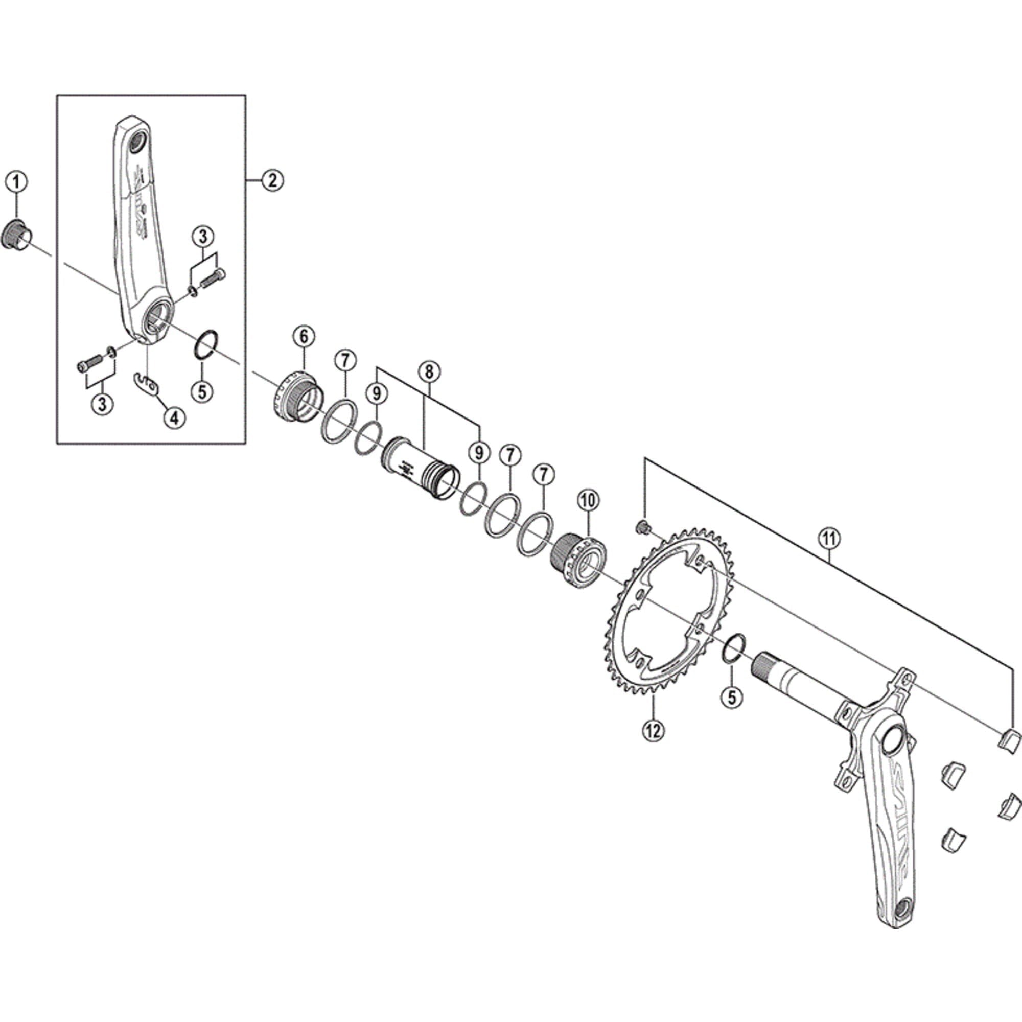 Shimano Spares M810 crank arm fixing bolt