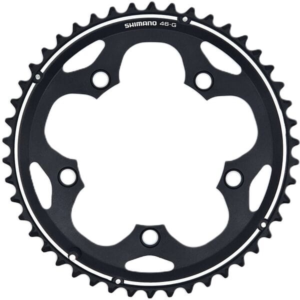 Shimano Non | Power2CycleSeries Road CX50 10 speed outer chainring, 46T | Power2CycleG, black
