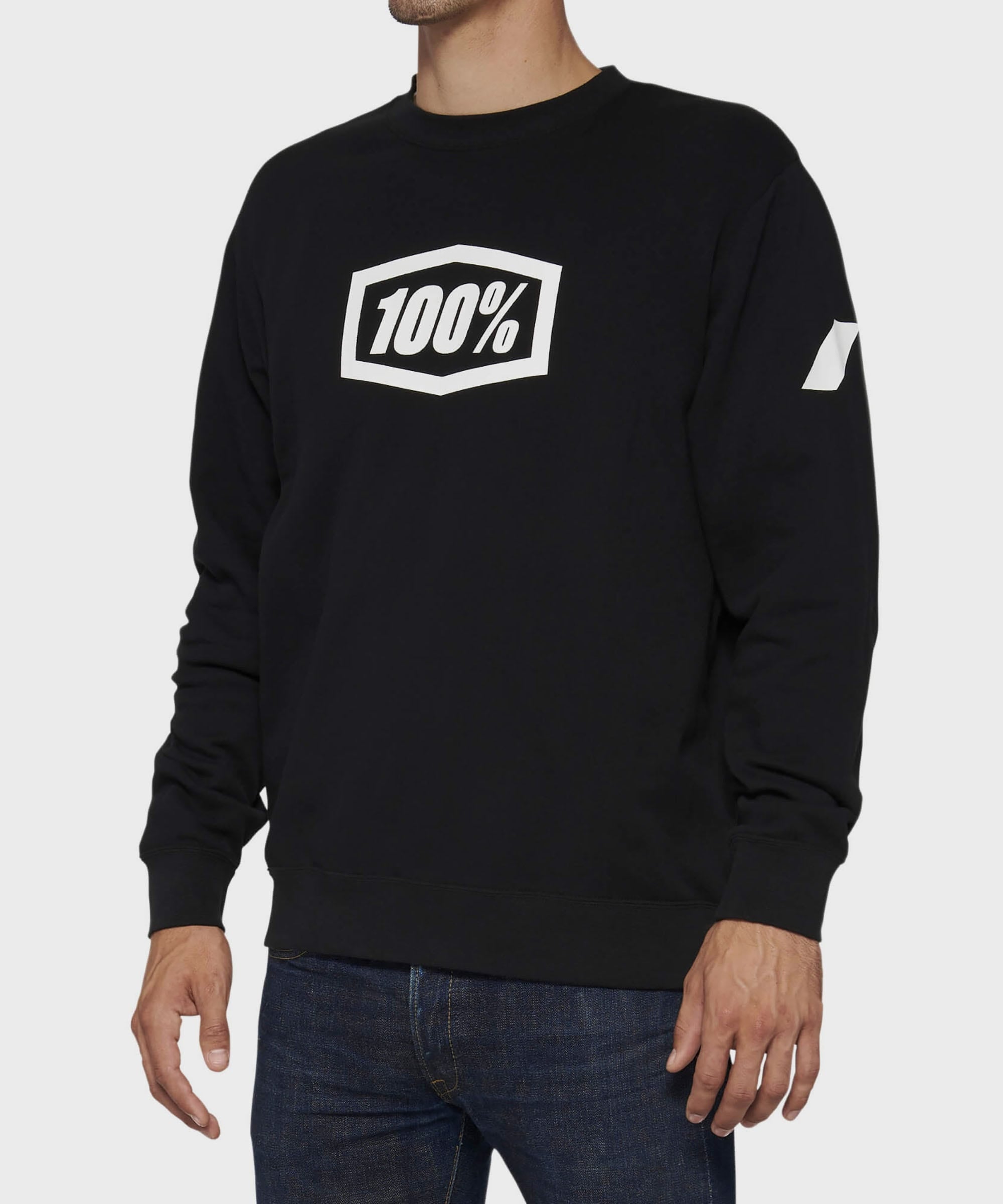 100% ICON Pullover Crewneck Fleece Black
