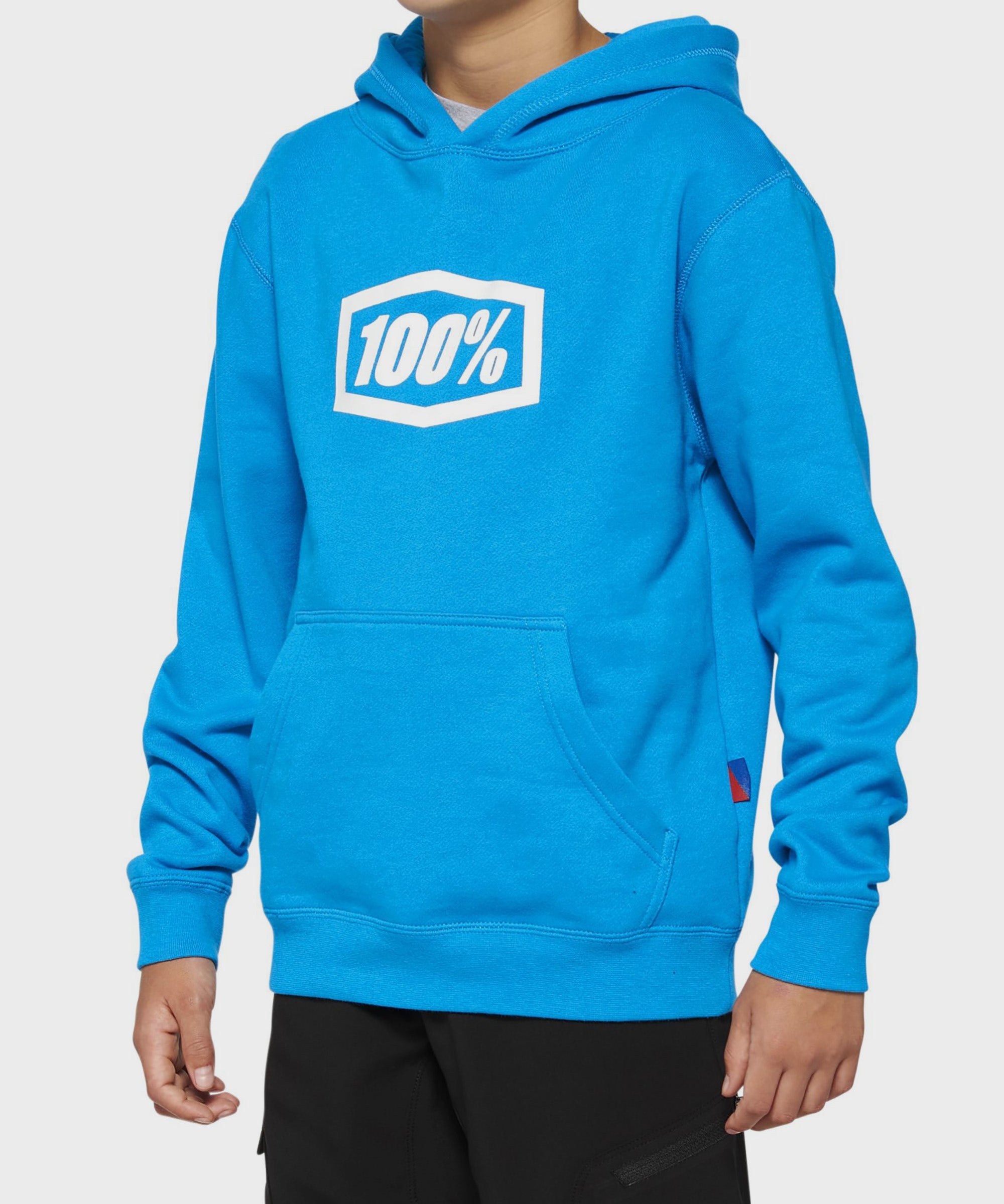100% ICON Pullover Youth Hoodie Skyblue