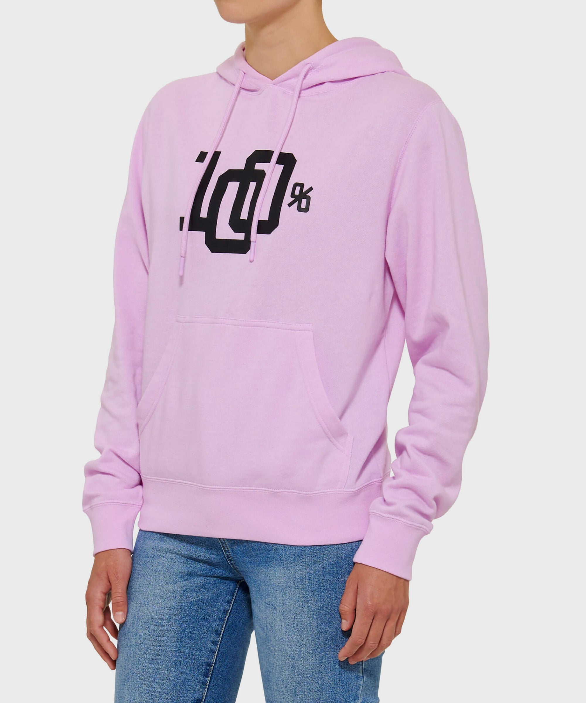 100% VARSITY Women's Pullover Hoodie Lilac L