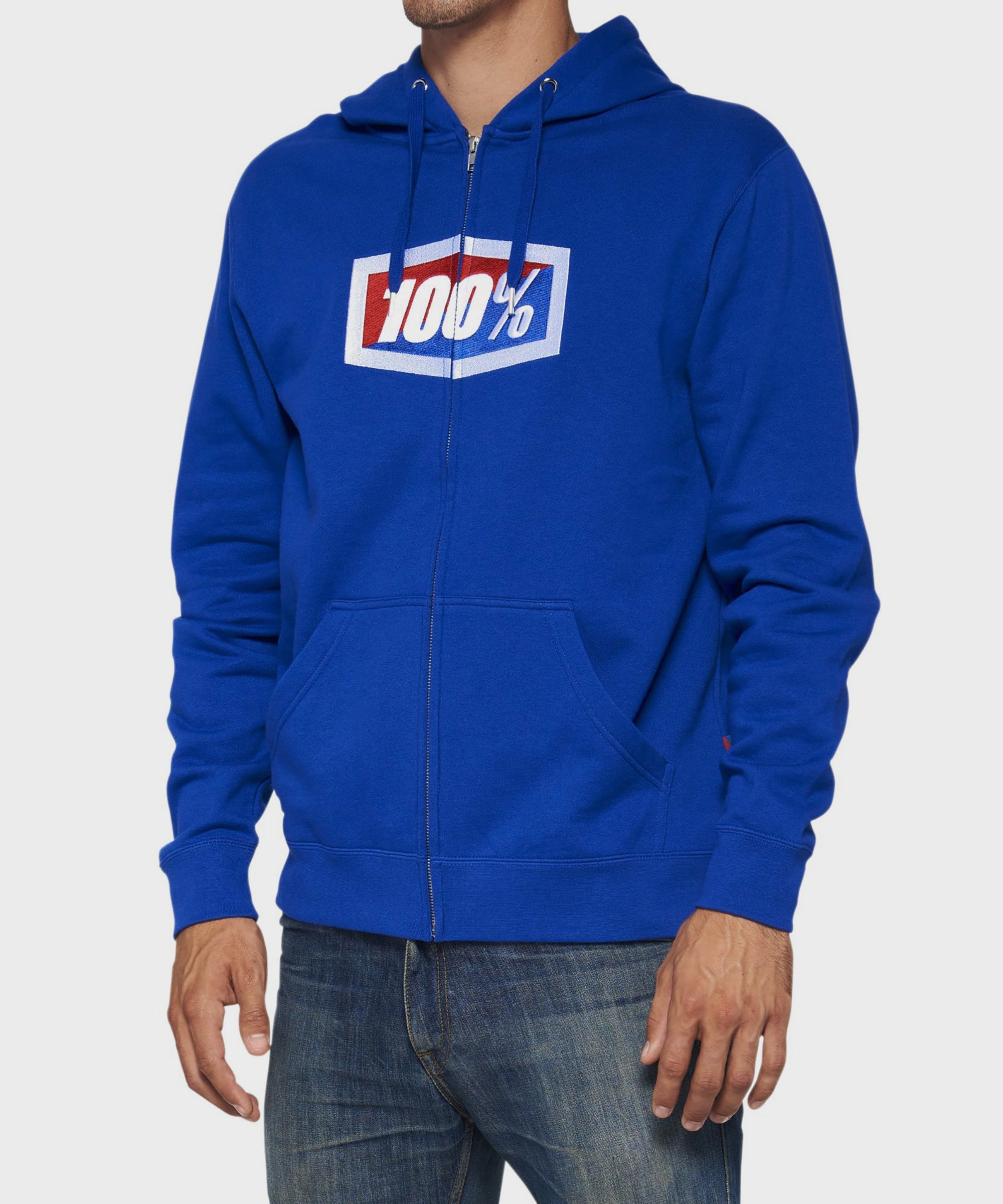 100% OFFICIAL Zip Hoodie Royal