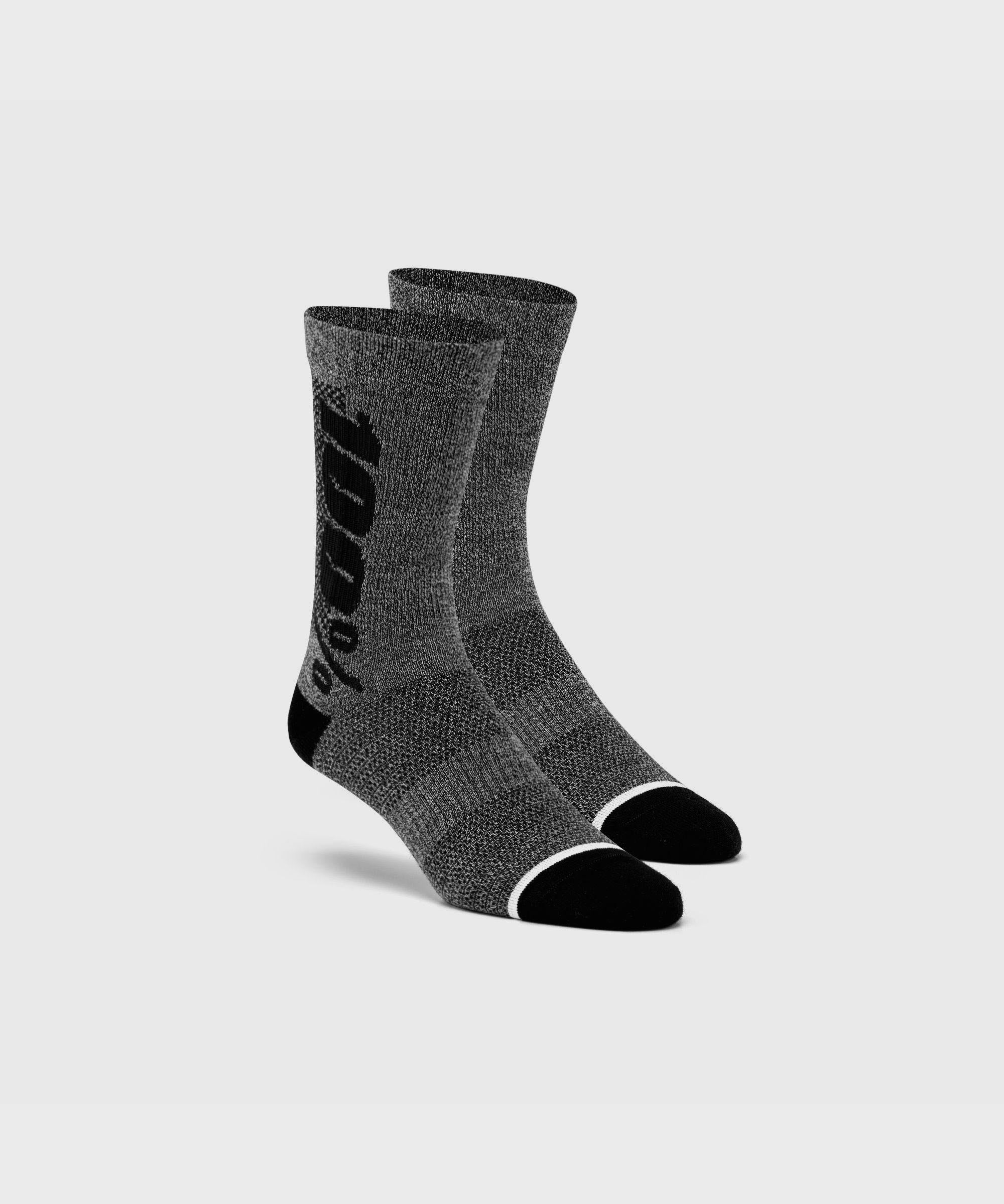 100% Rhythm Merino Wool Performance Socks Charcoal L / XL