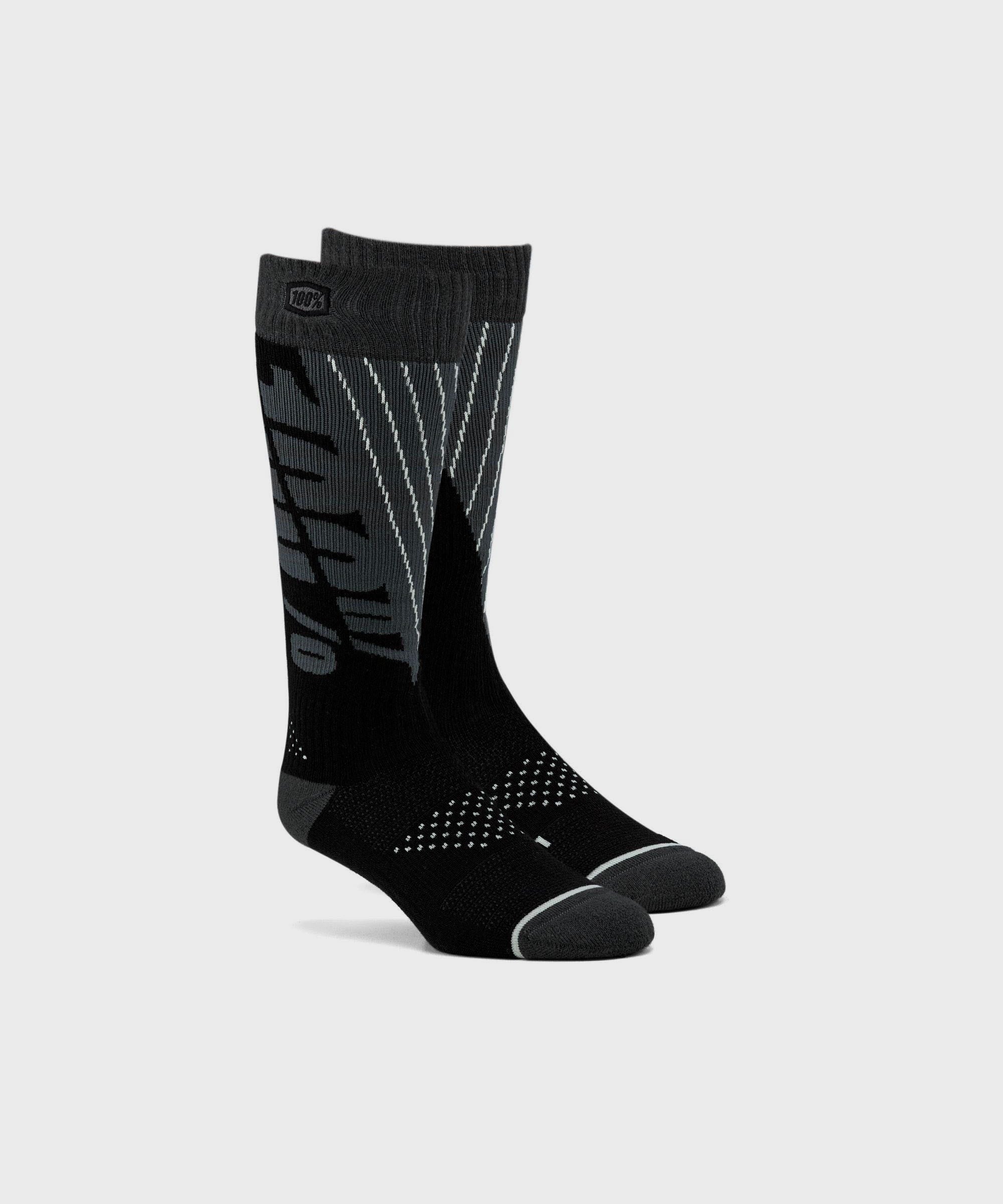 100% Torque Comfort Moto Socks Black / Steel Grey