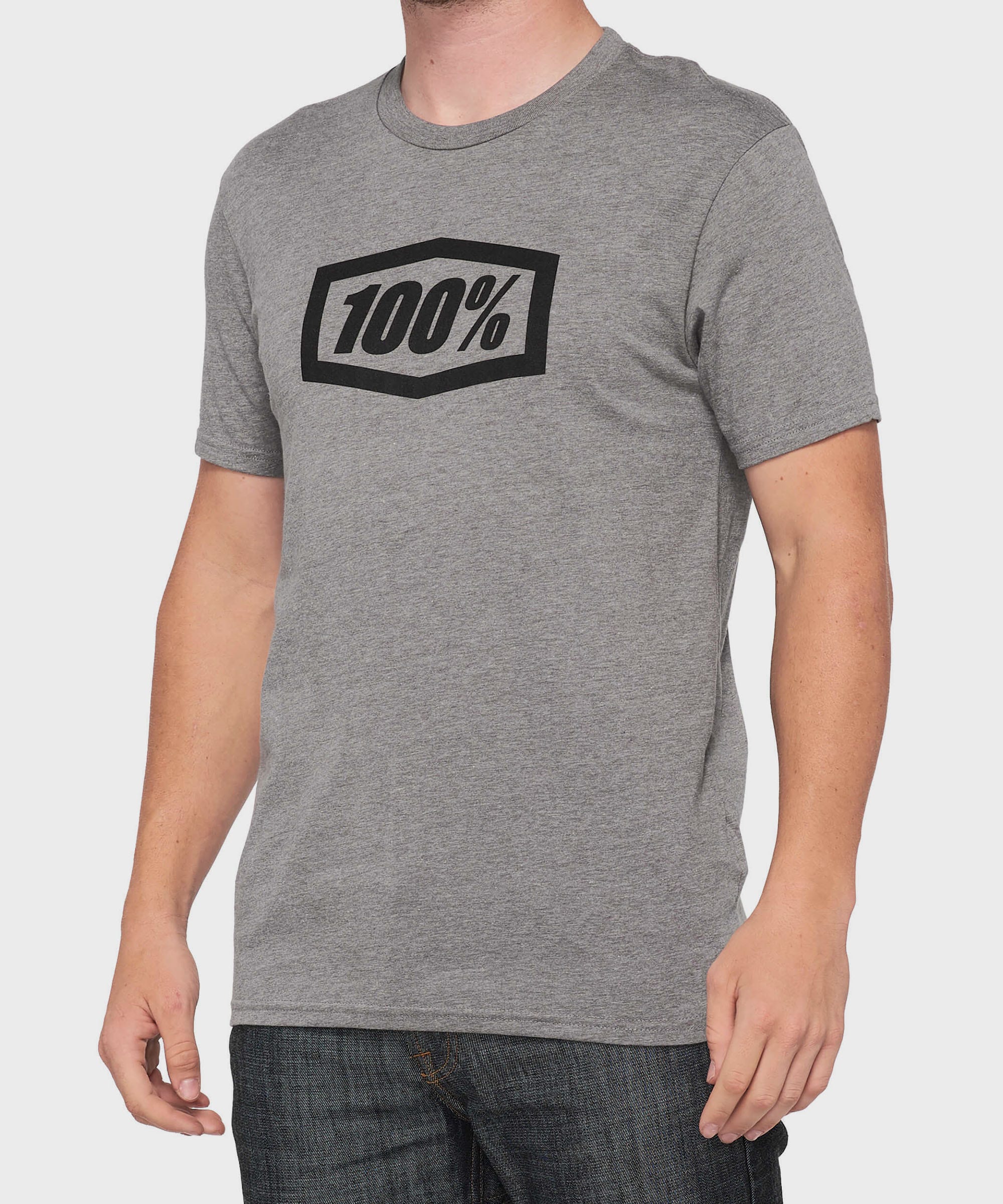 100% ESSENTIAL T | Power2CycleShirt Heather Grey S