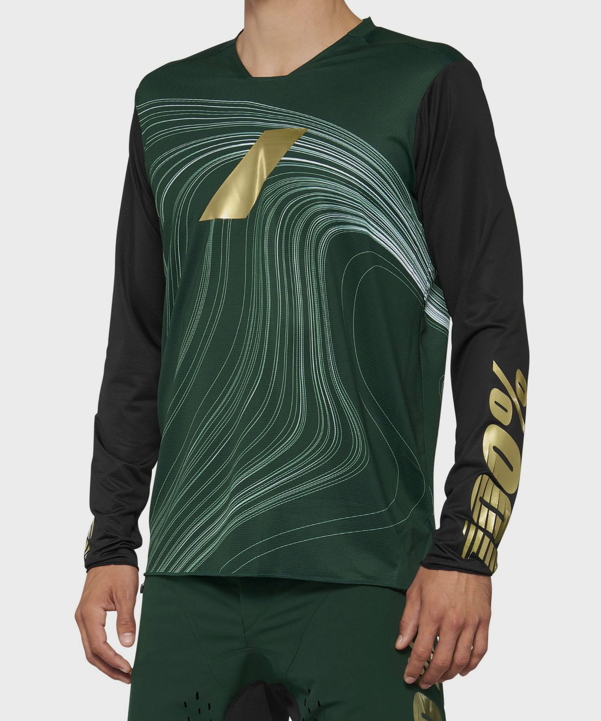 100% R | Power2CycleCore X Long Sleeve Limited Edition Jersey Forest Green XL