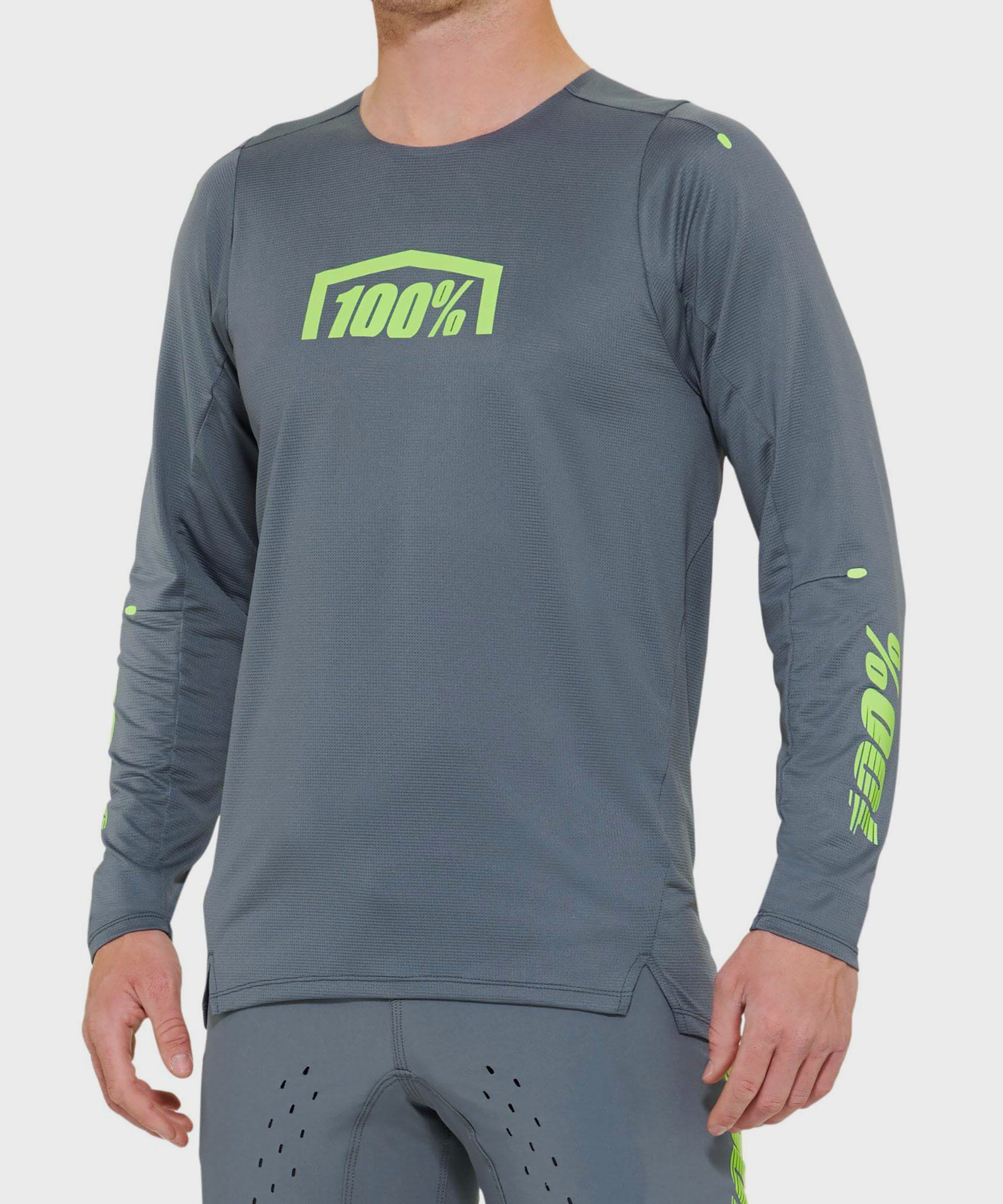 100% R | Power2CycleCore X Long Sleeve Jersey Grey