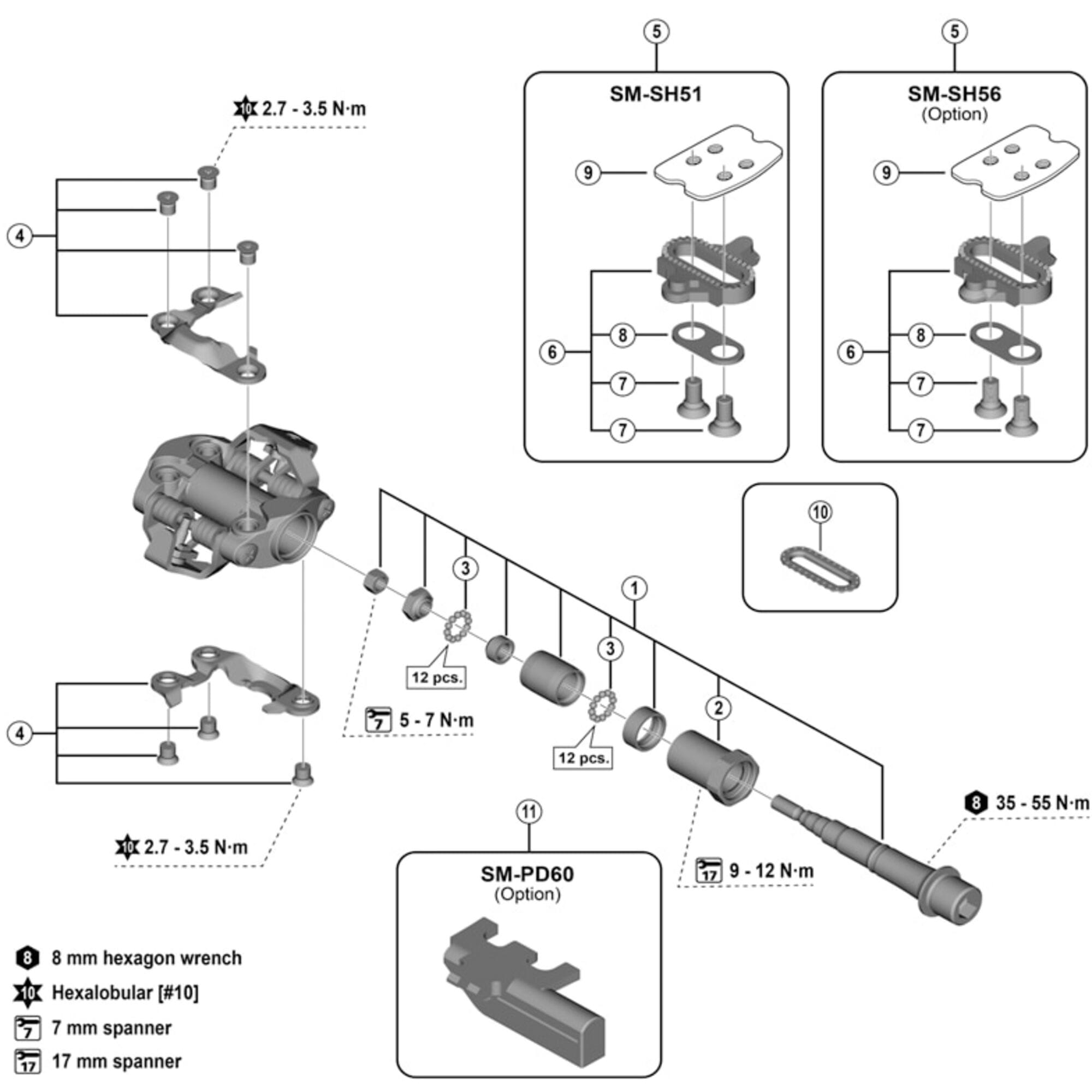 Shimano Spares M737 cleat fixing screw