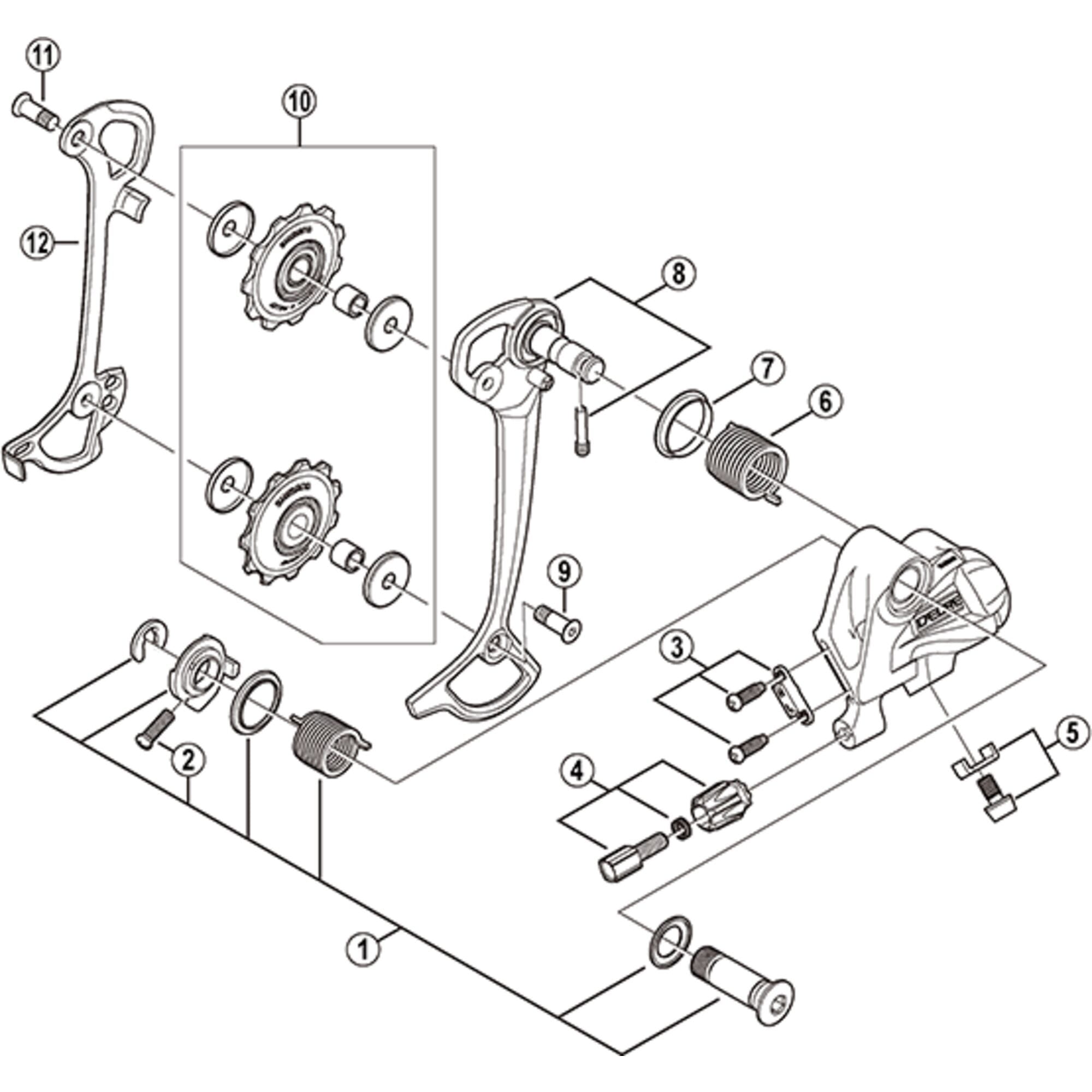 Shimano Spares M530 B | Power2Cycleaxle assembly