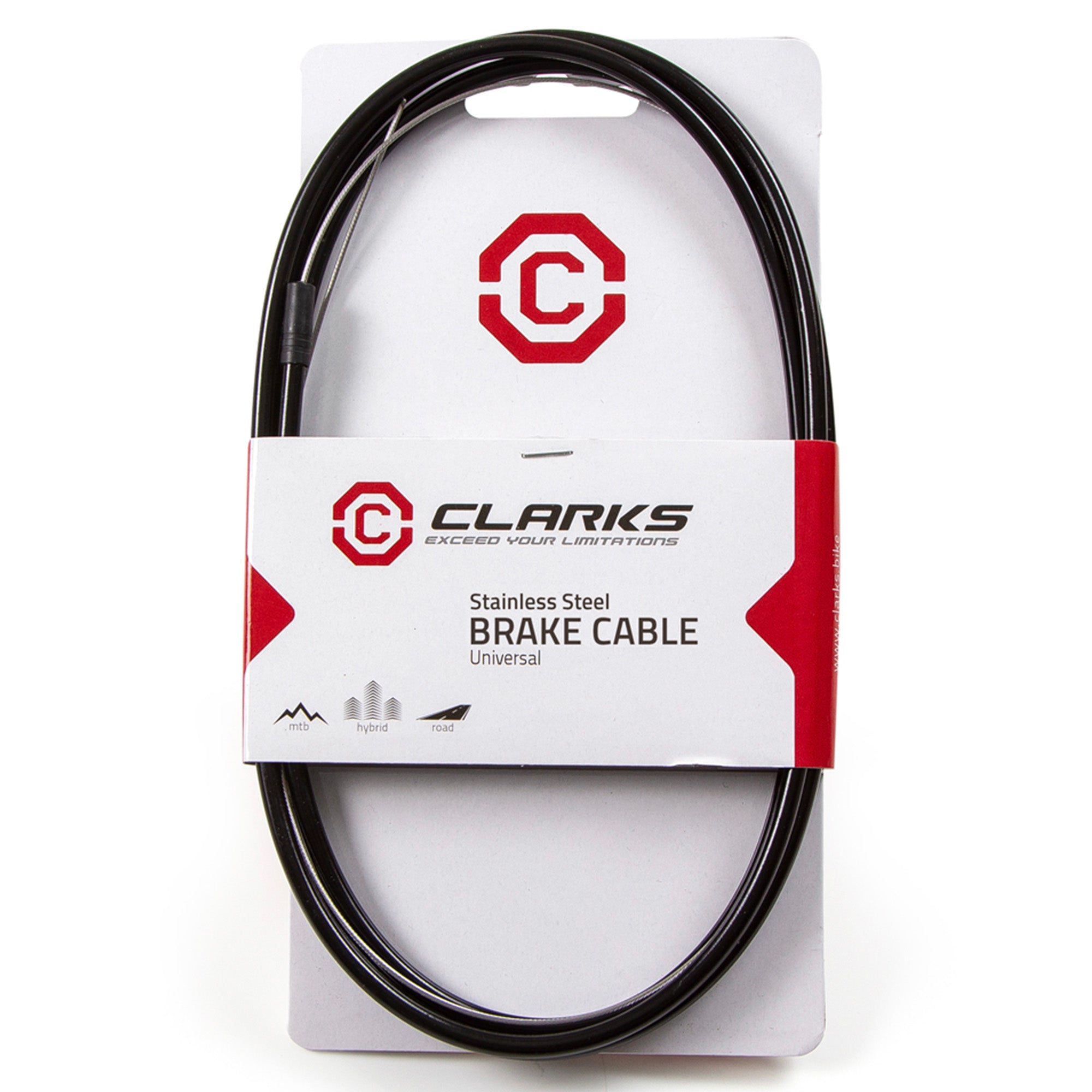 Clarks Universal | Power2Cycle Brake Cable w/2P Black Outer Casing | Power2Cycle