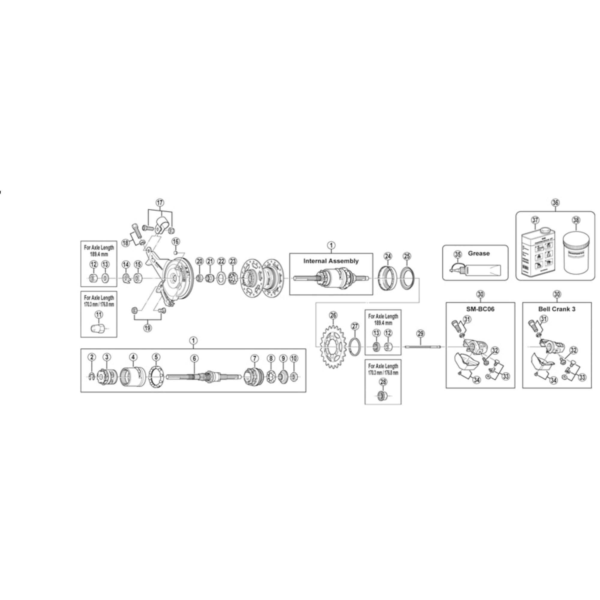 Shimano Spares IM31 inner cable fixing bolt unit