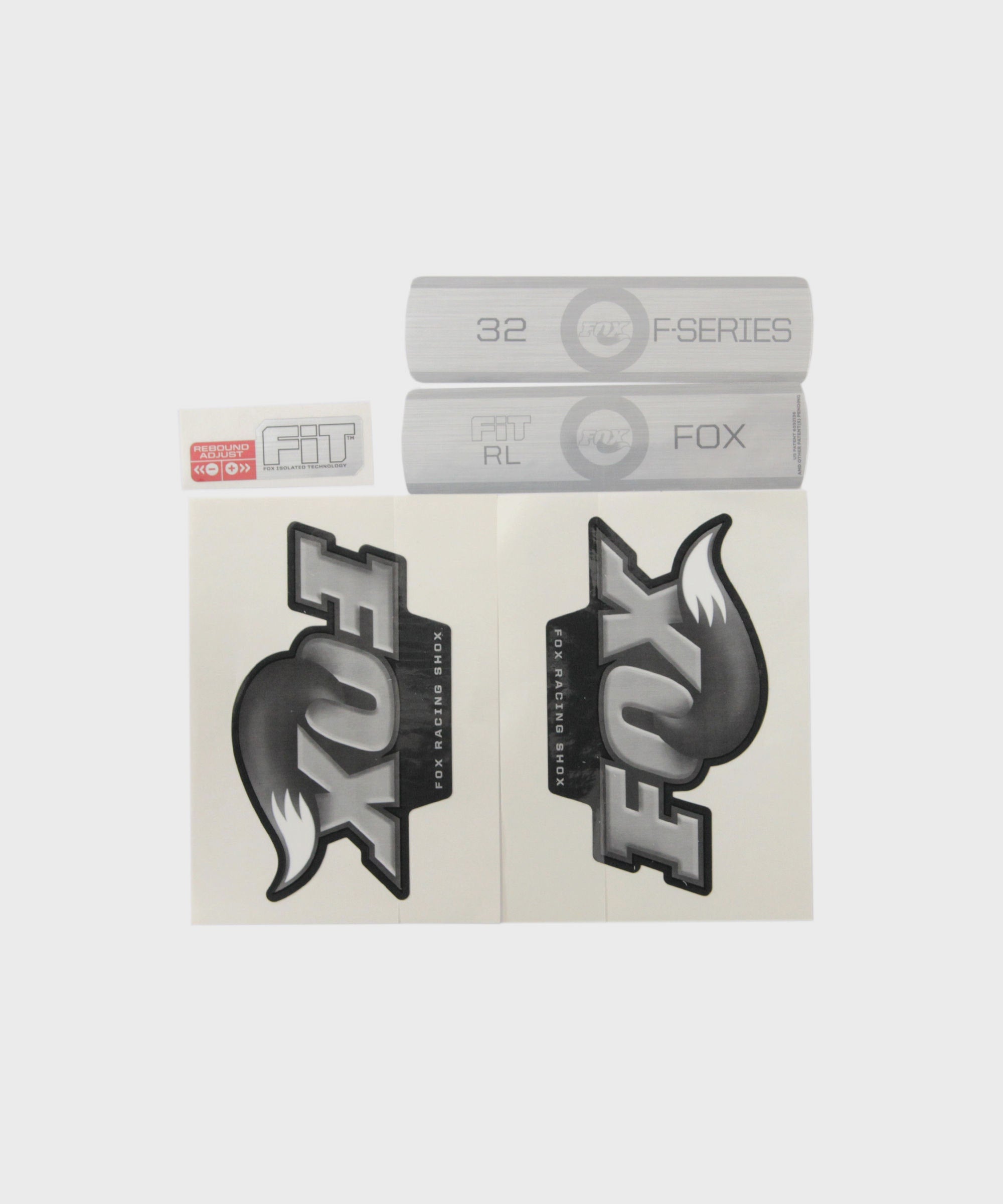 FOX Fork F | Power2CycleS RL B/W Decal Kit Black 2010