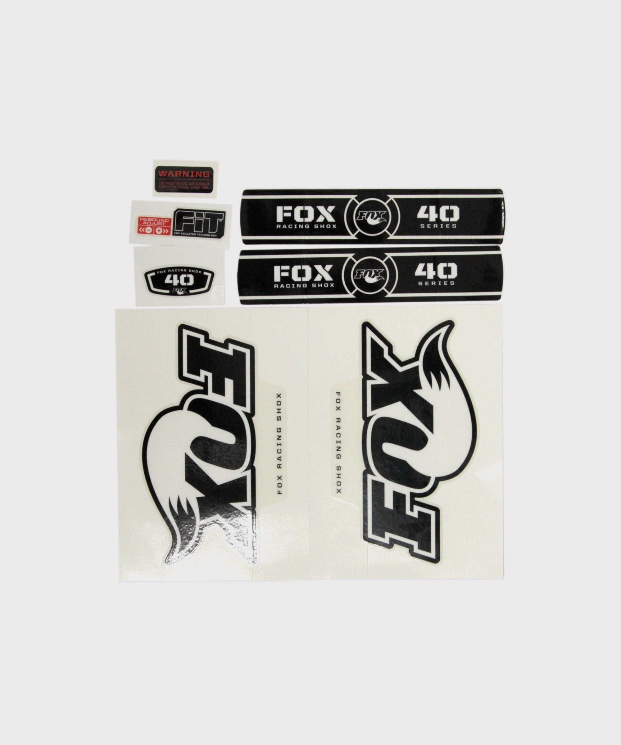 FOX Fork 40 RC2 FIT B/W OE Decal Kit Black 2011