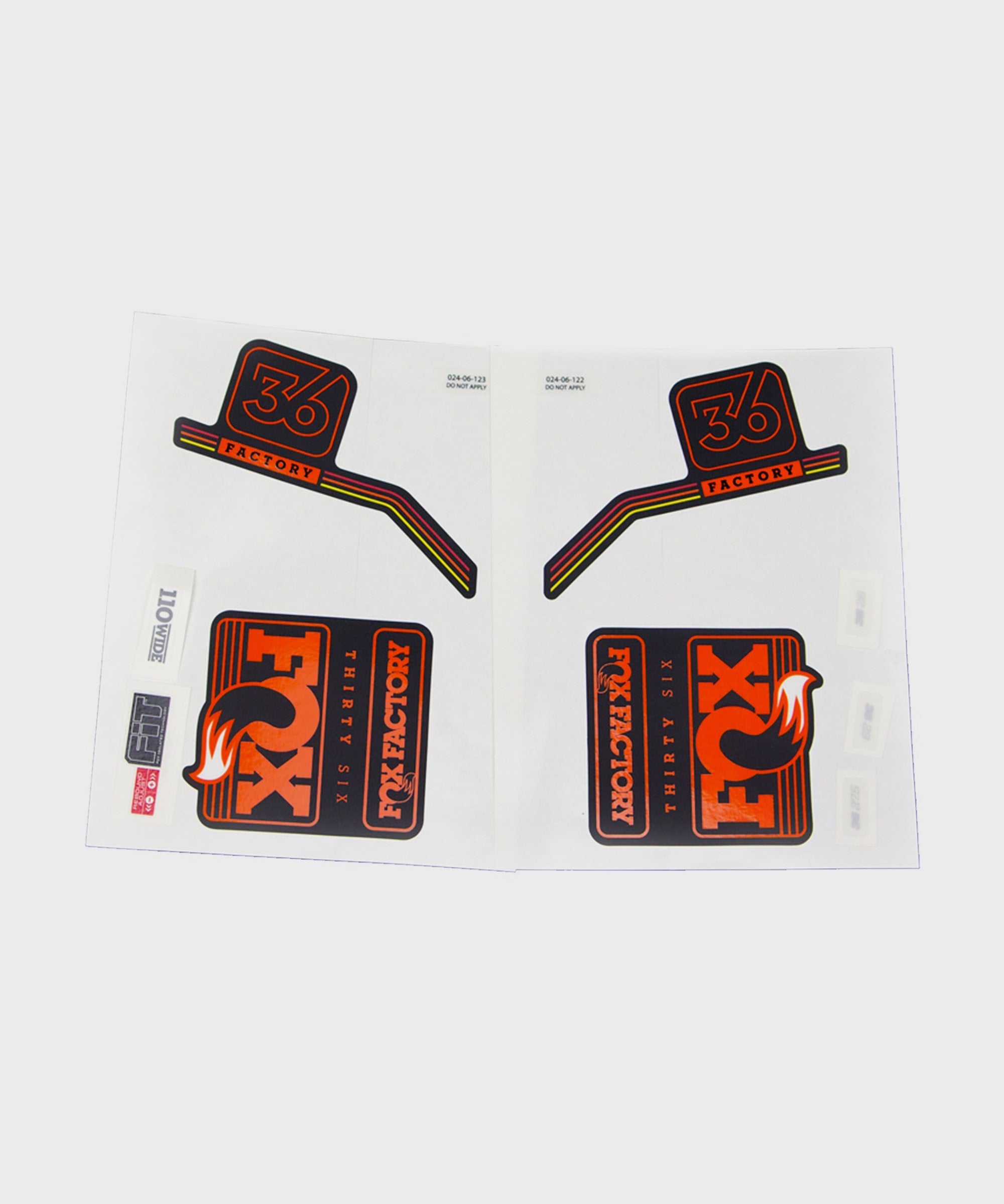 FOX Fork 36 Factory Series Decal Kit 2016 Orange Logo