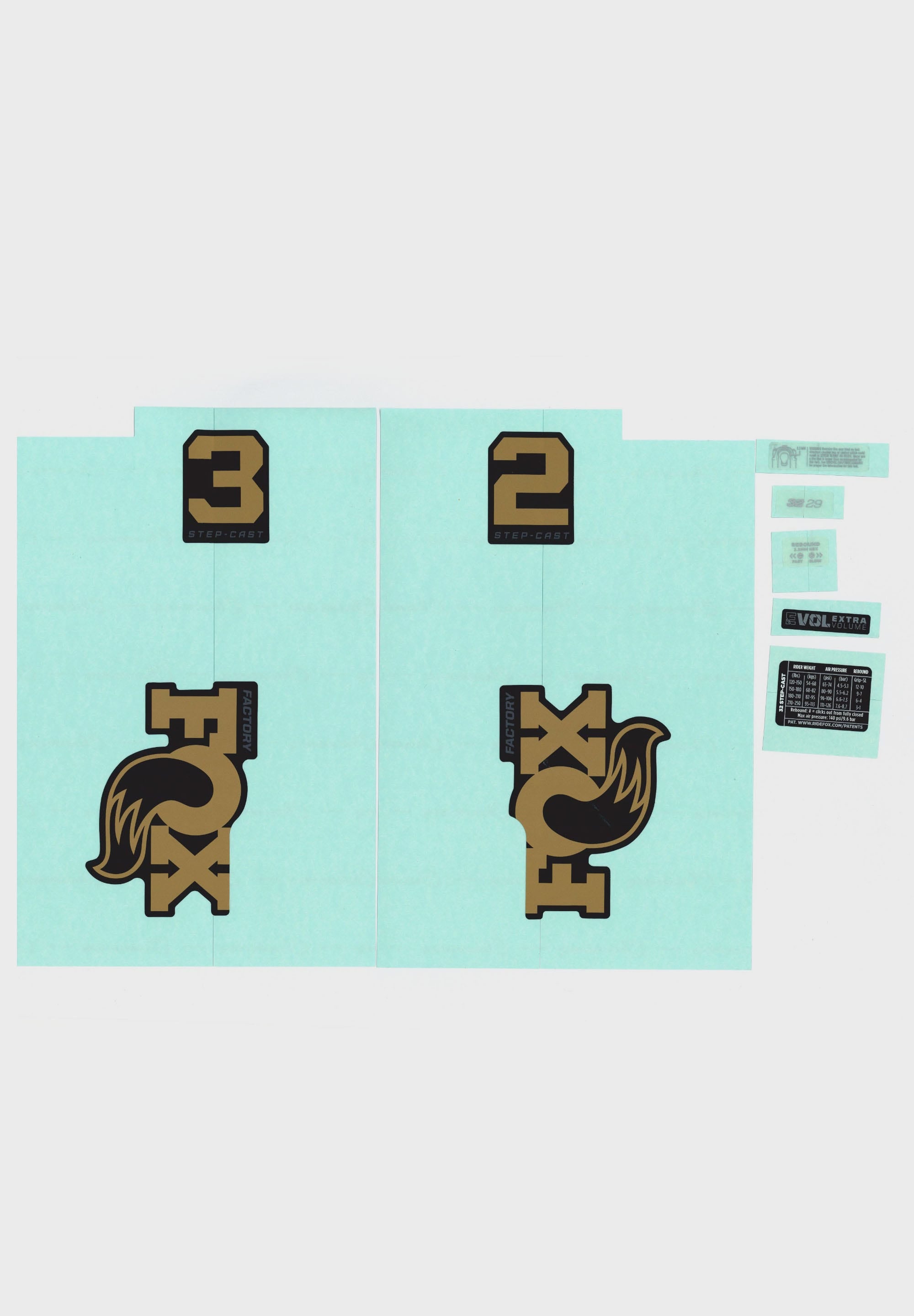 FOX Fork 32 SC decal Kit 2025