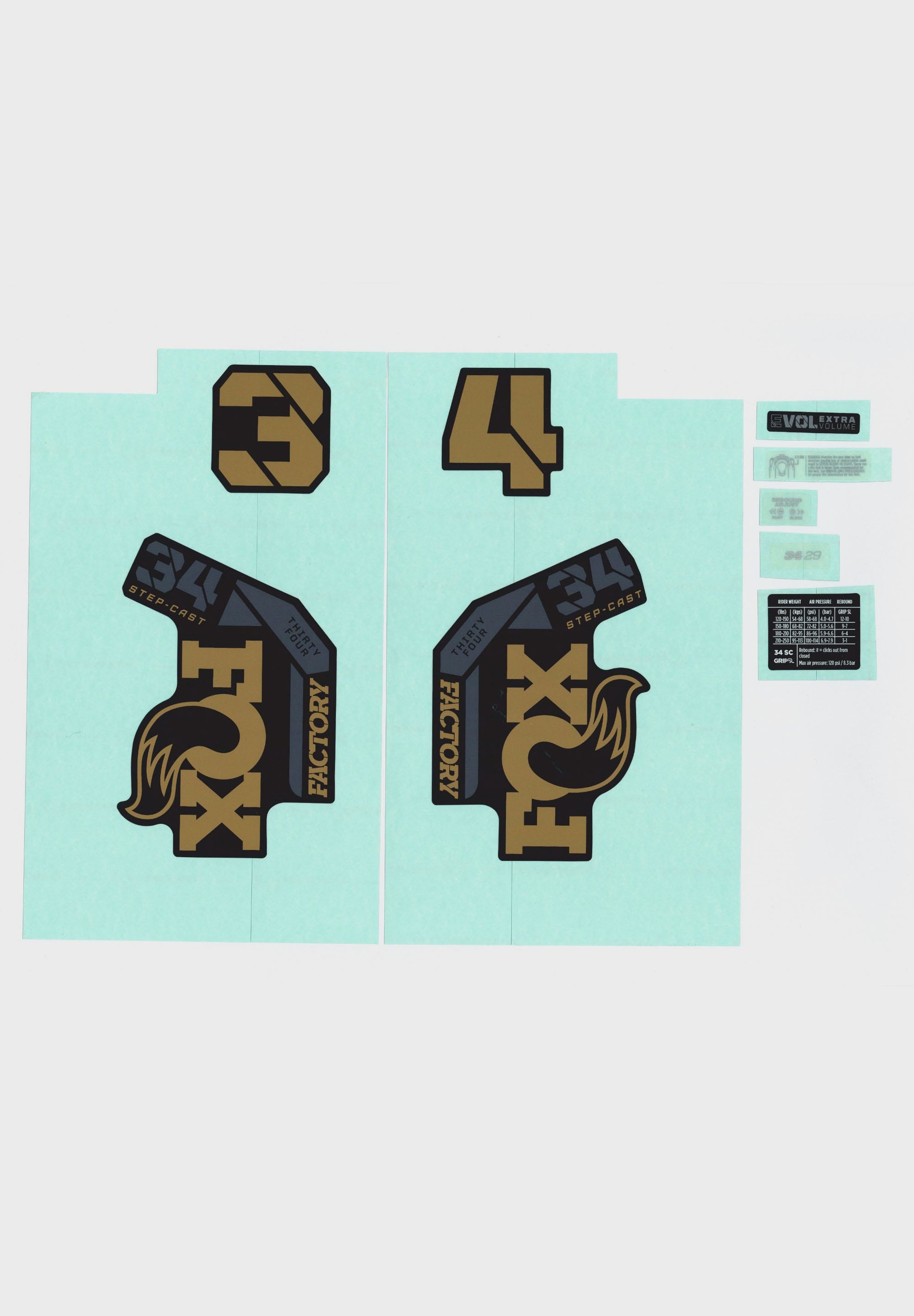 FOX Fork 32 SC decal Kit 2025