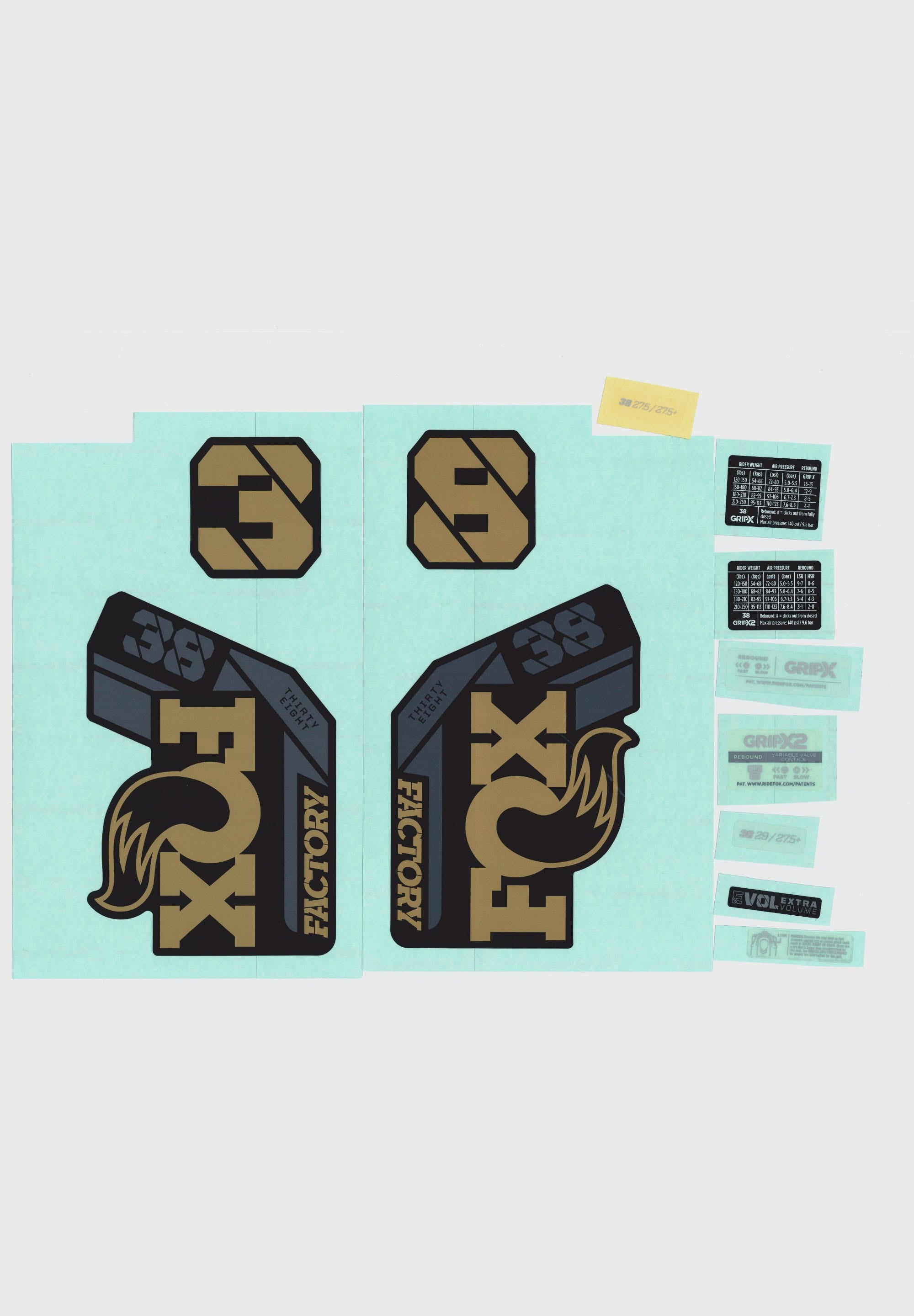 FOX Fork 38 Decal 2025