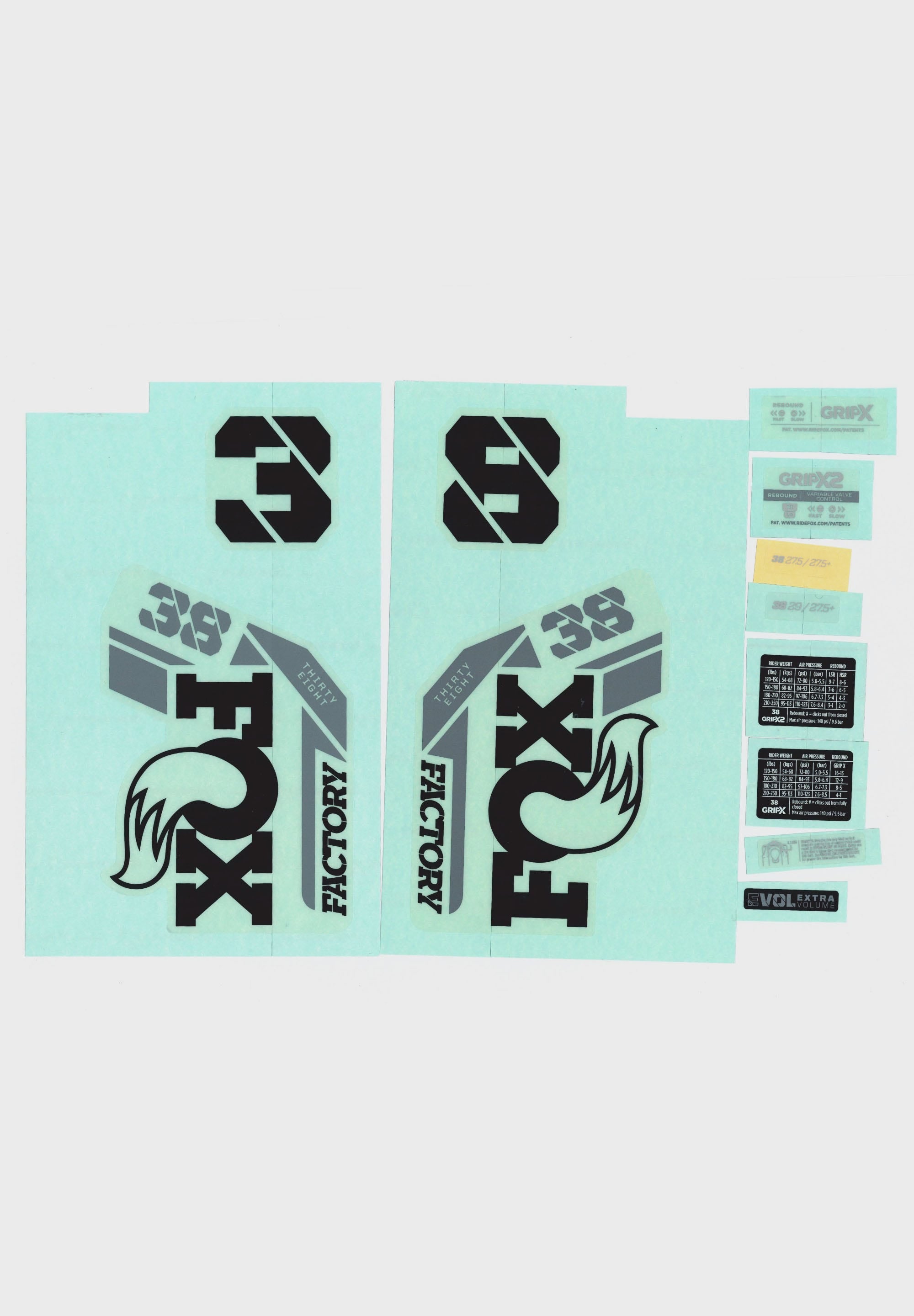 FOX Fork 38 Decal 2025