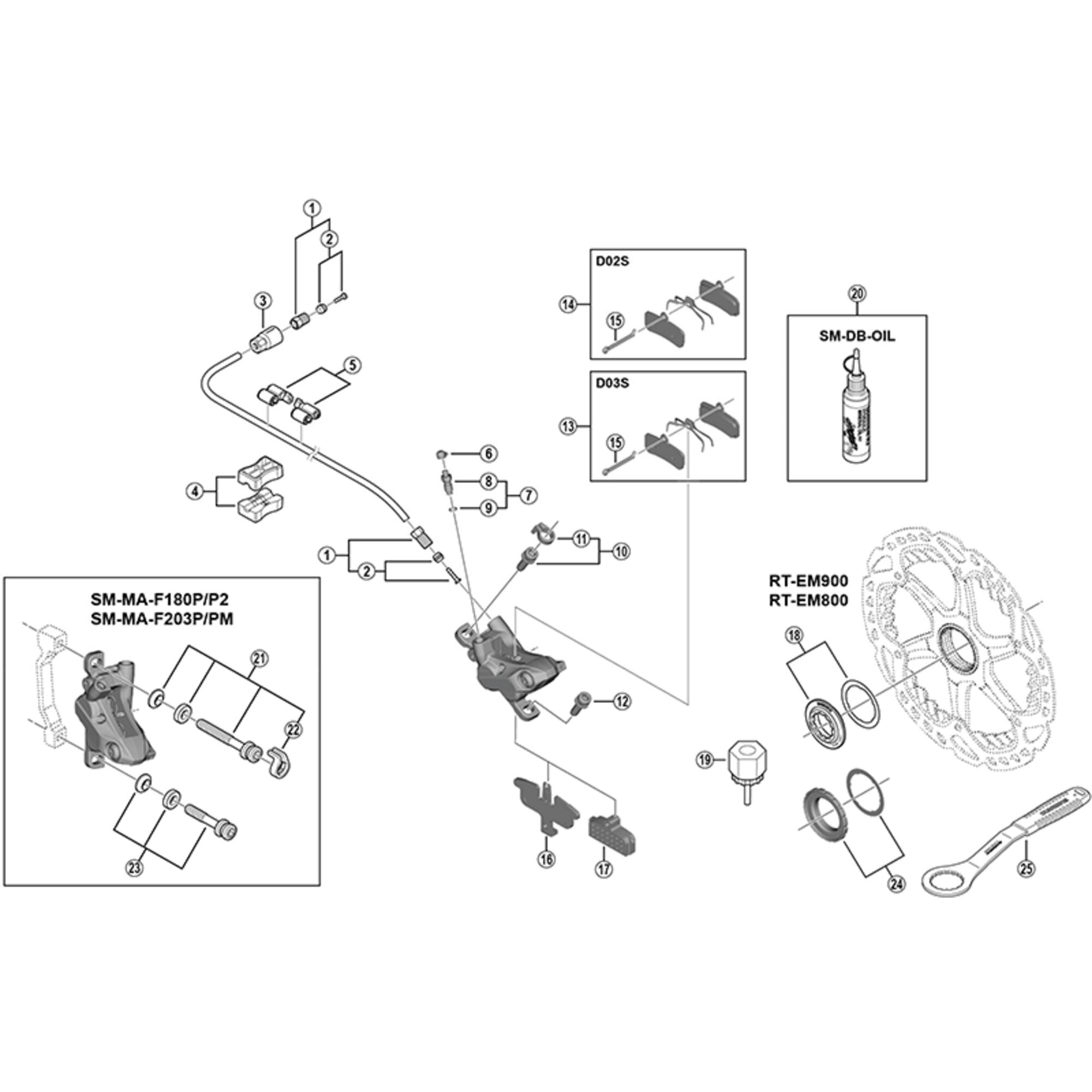 Shimano Spares M485 bleed nipple and O | Power2Cyclering