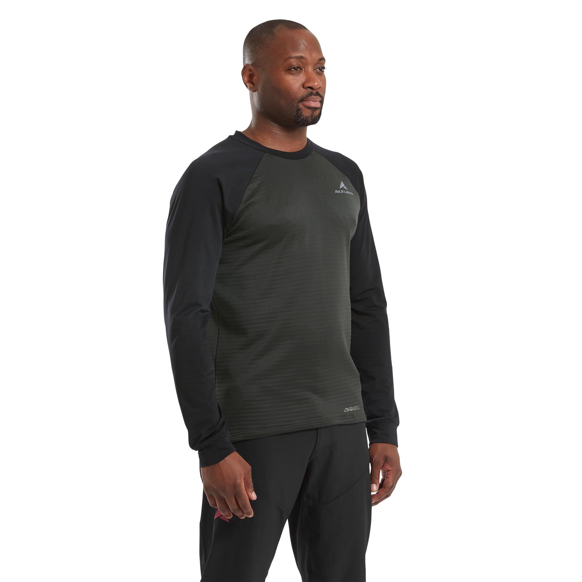 Altura Esker Polartec Long Sleeve Jersey 2025: BLACK/ BLACK S