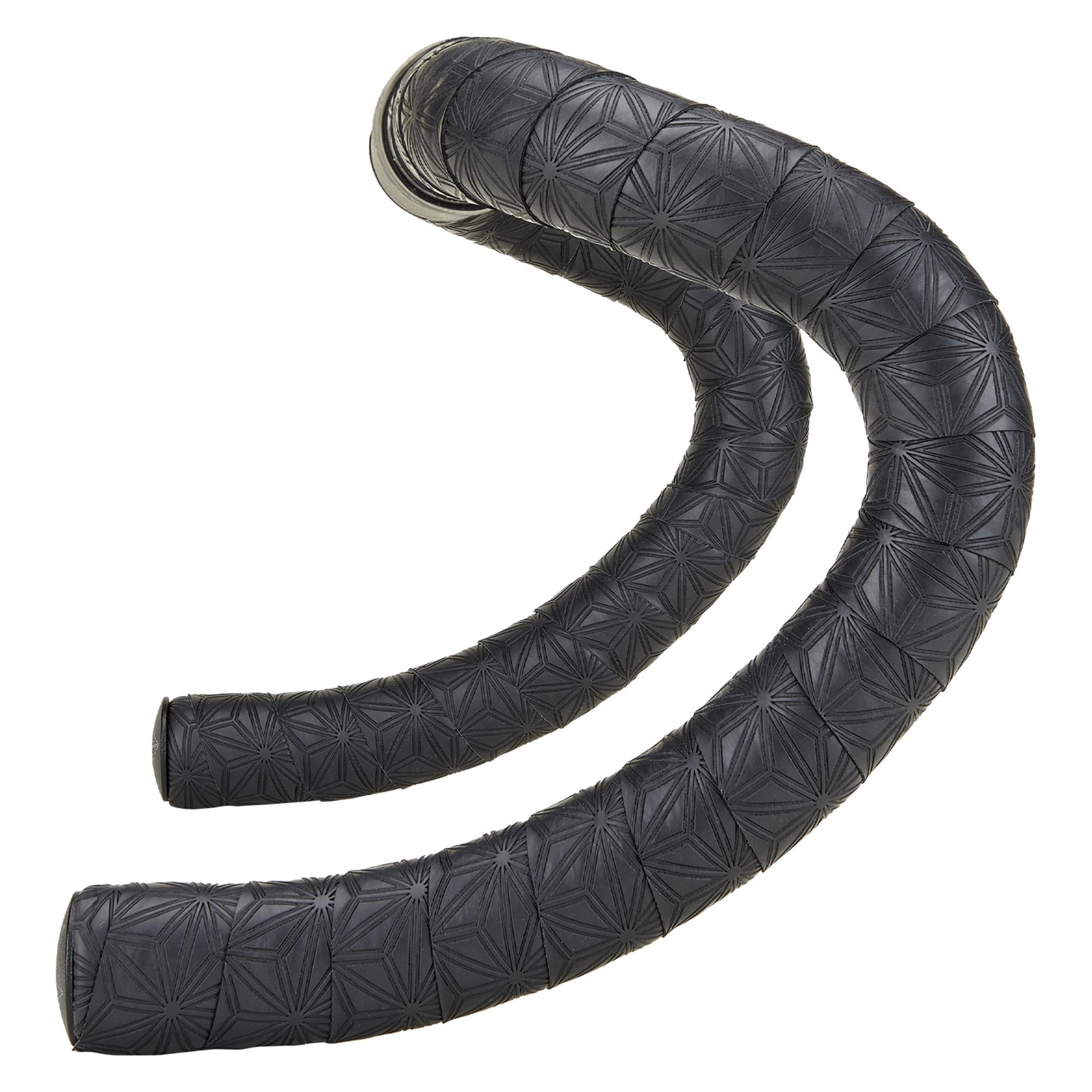 Supacaz Super Sticky Kush Gravel Bar Tape 2023 | Power2Cycle BLACK + ANO BLACK PLUGS