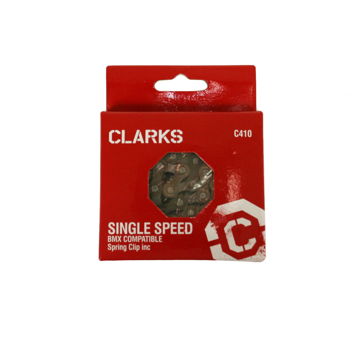 Clarks BMX/Freestyle/Fixie/Track Single Speed Chain 1/2x1/8 x112 Links Spring Clip Inc. | Power2Cycle SINGLE SPEED
