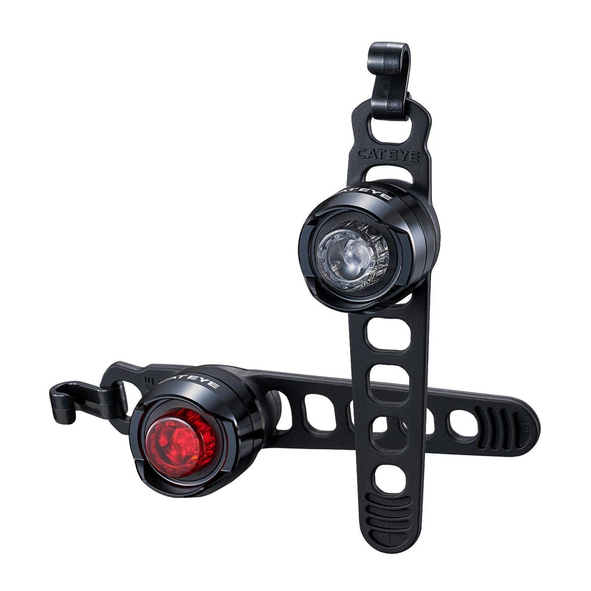 CatEye ORB Rechargeable Bike Light Set | Power2Cycle POLISHED BLACK