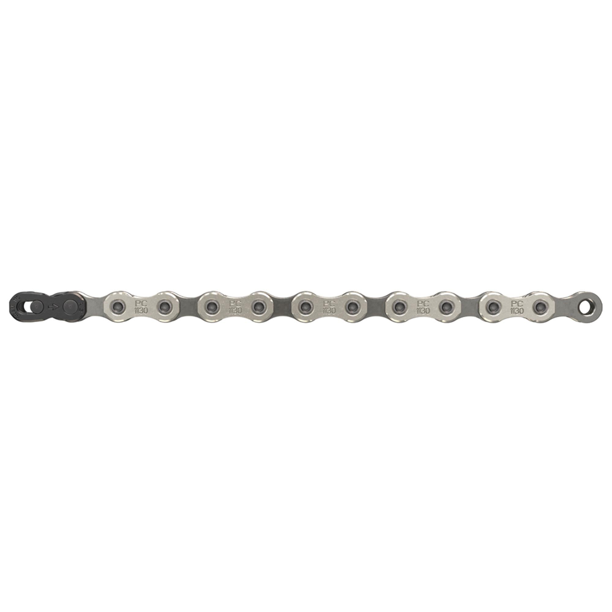 SRAM PC1130 11 Speed Chain Silver 120 Link with PowerLock | Power2Cycle SILVER 11 SPEED