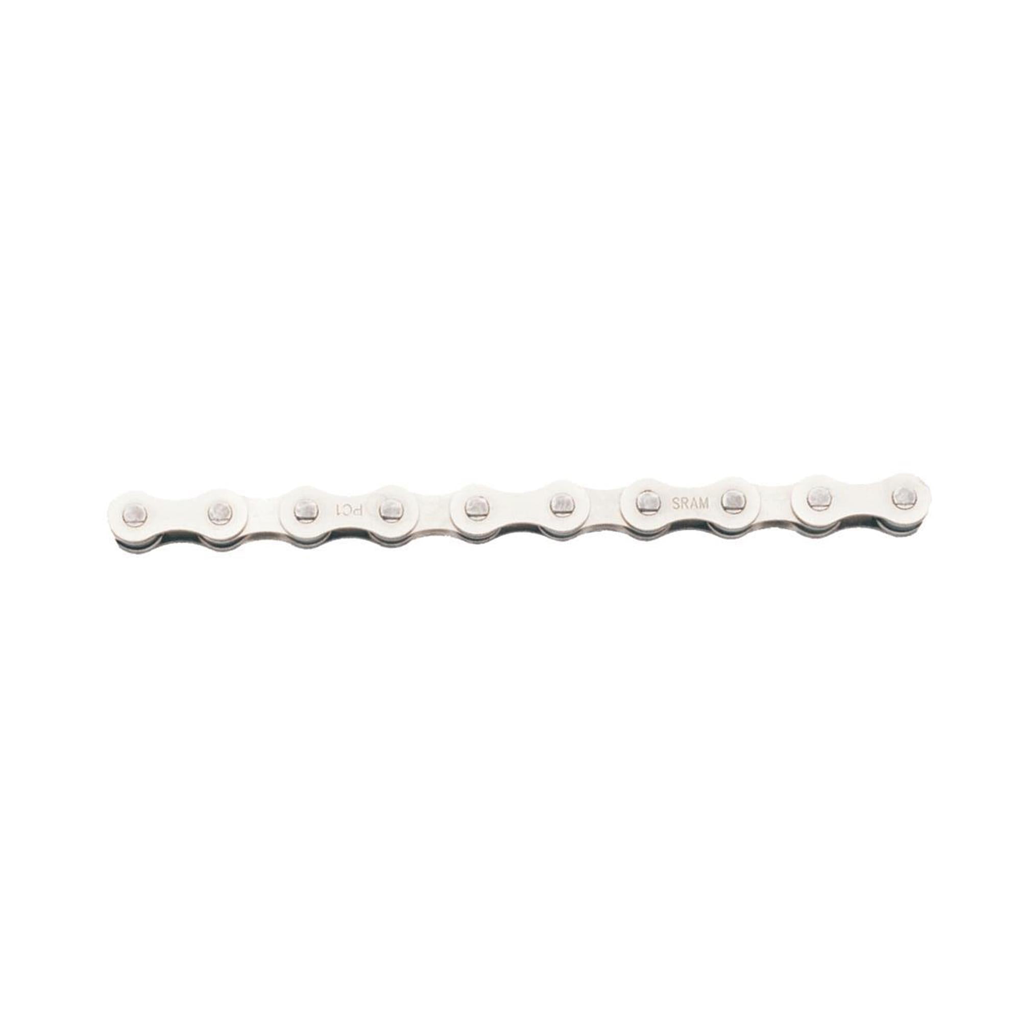 Sram Chain Pc 1 Silver, 114 Links With Power Lock 1S, 1 Piece | Power2Cycle SILVER SINGLE SPEED