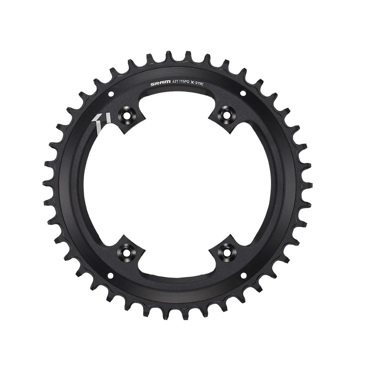 SRAM Chain Ring X | Power2CycleSync 42T 11 Speed Apex1 Asymmetric 110BCD Alumblack BB30 Or Gxp | Power2Cycle 11SPD 42T