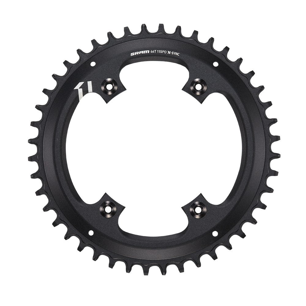 SRAM Chain Ring X | Power2CycleSync 44T 11 Speed Apex1 Asymmetric 110BCD Alumblack BB30 Or Gxp | Power2Cycle 11 SPD 44T