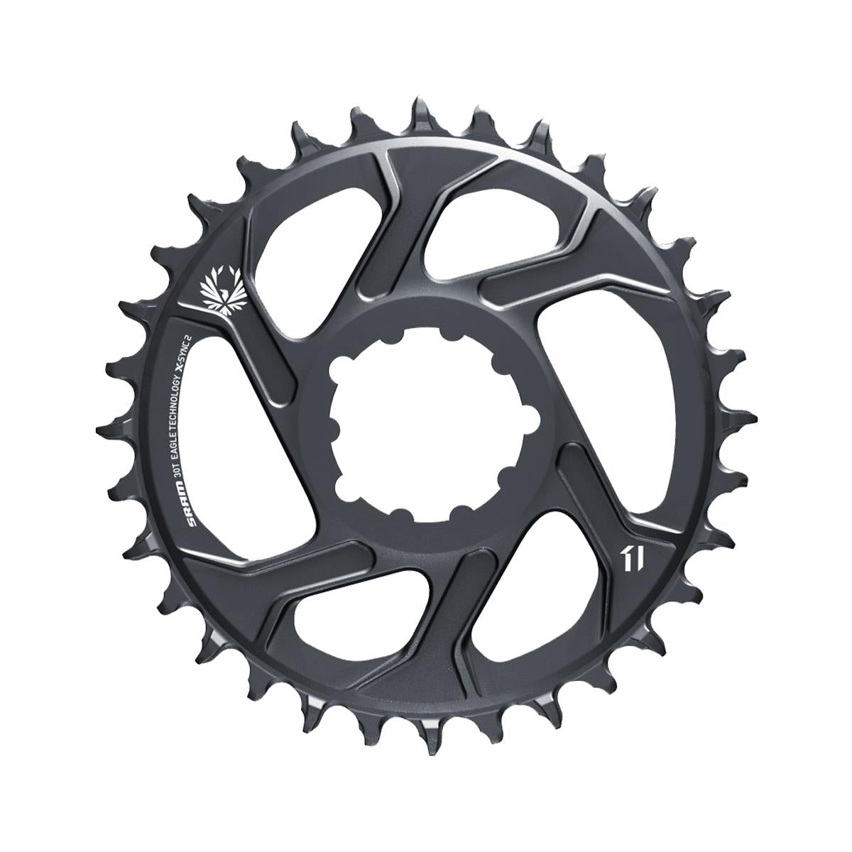 SRAM Chain Ring X | Power2CycleSYNC 2 SL Direct Mount 6mm Offset Eagle | Power2Cycle LUNAR GREY