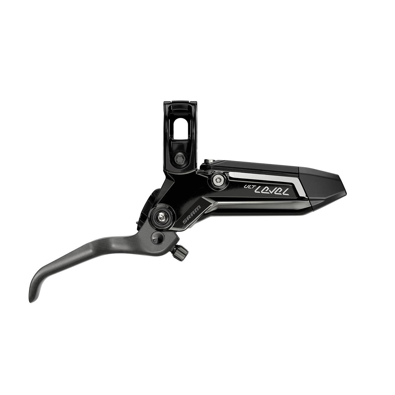 SRAM Disc Brake Level Ultimate Stealth 2 Piston | Power2Cycle Carbon Lever, Ti Hardware, Reach Adj, Rear Hose (Includes MMX Clamp, Rotor/Bracket Sold Separately) C1 | Power2Cycle BLACK ANO 2000MM