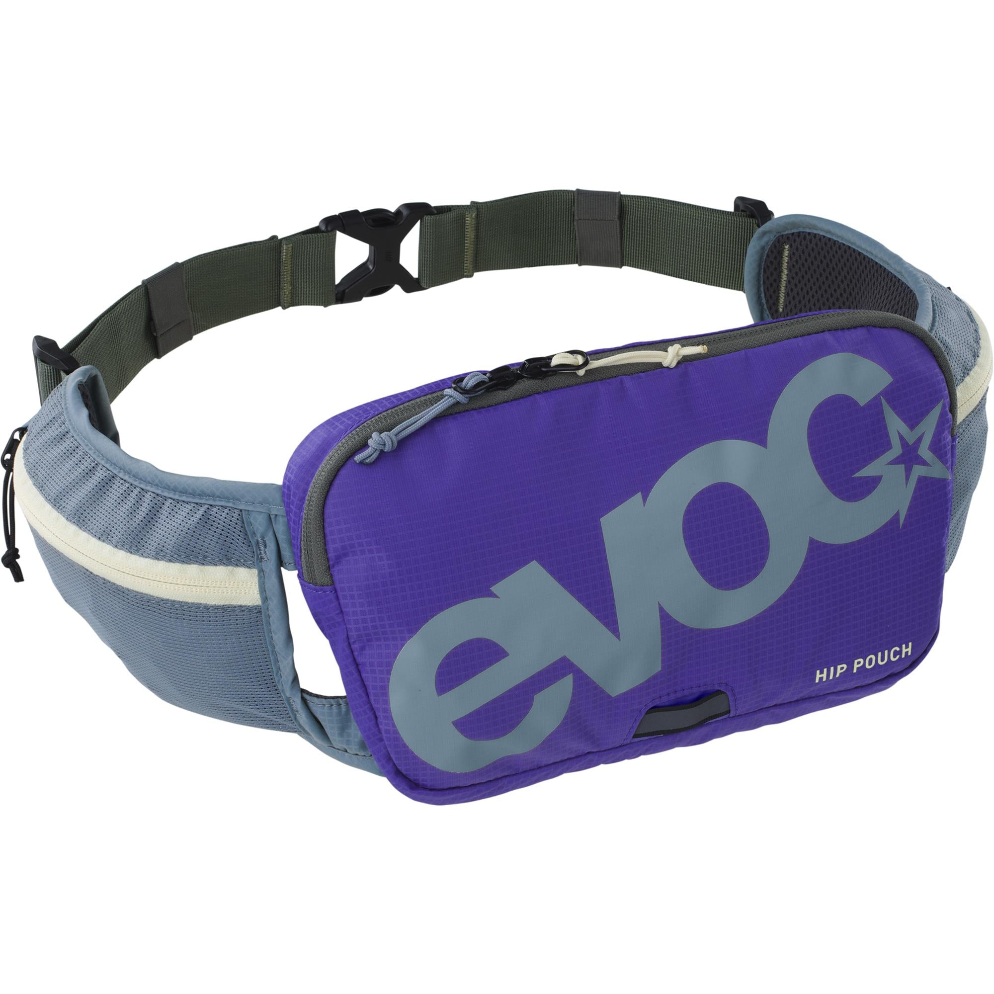 EVOC Hip Pouch 2026 | Power2Cycle STEEL/VIOLET/DARK OLIVE ONE SIZE