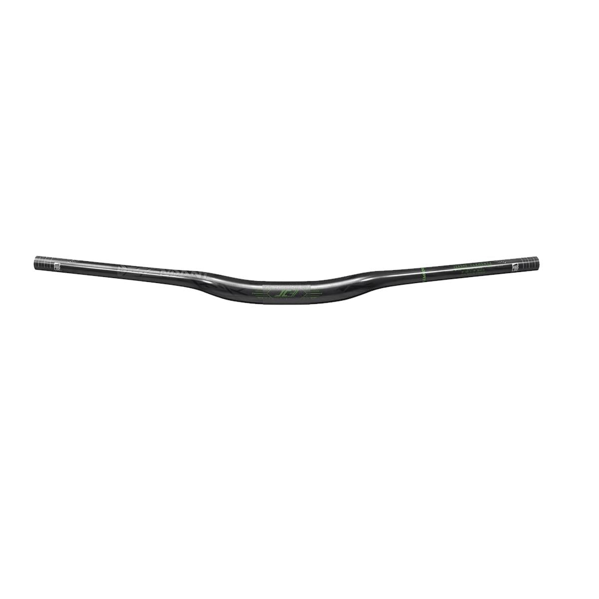 TRUVATIV Handlebar Descendant CoLab Clementz Carbon Riser 35mm clamp,760mm width, 20mm rise | Power2Cycle BLACK/GREEN 760MM