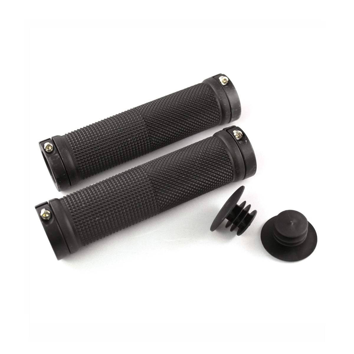 Clarks Vice Lock | Power2CycleOn Handlebar Grip Black with Black Anodised End | Power2Cycle