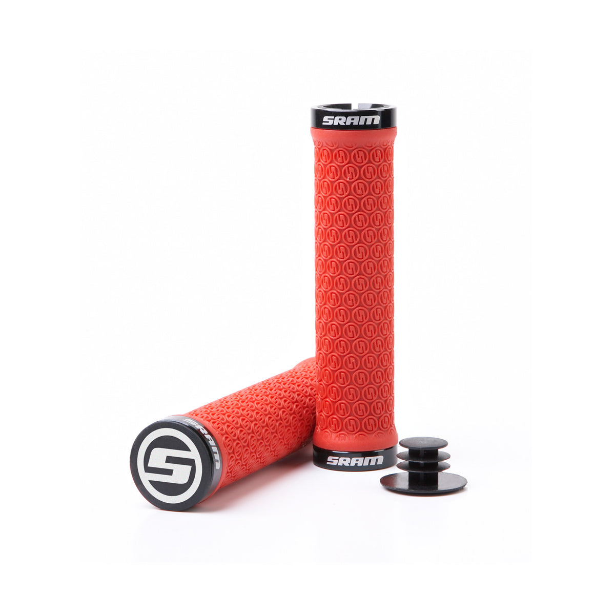 SRAM Locking Grips w/ 2 Clamps & End Plugs Red | Power2Cycle