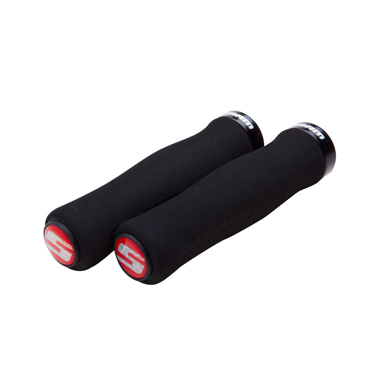SRAM Locking Grips Contour Foam 129mm Black with Single Black Clamp and End Plugs | Power2Cycle