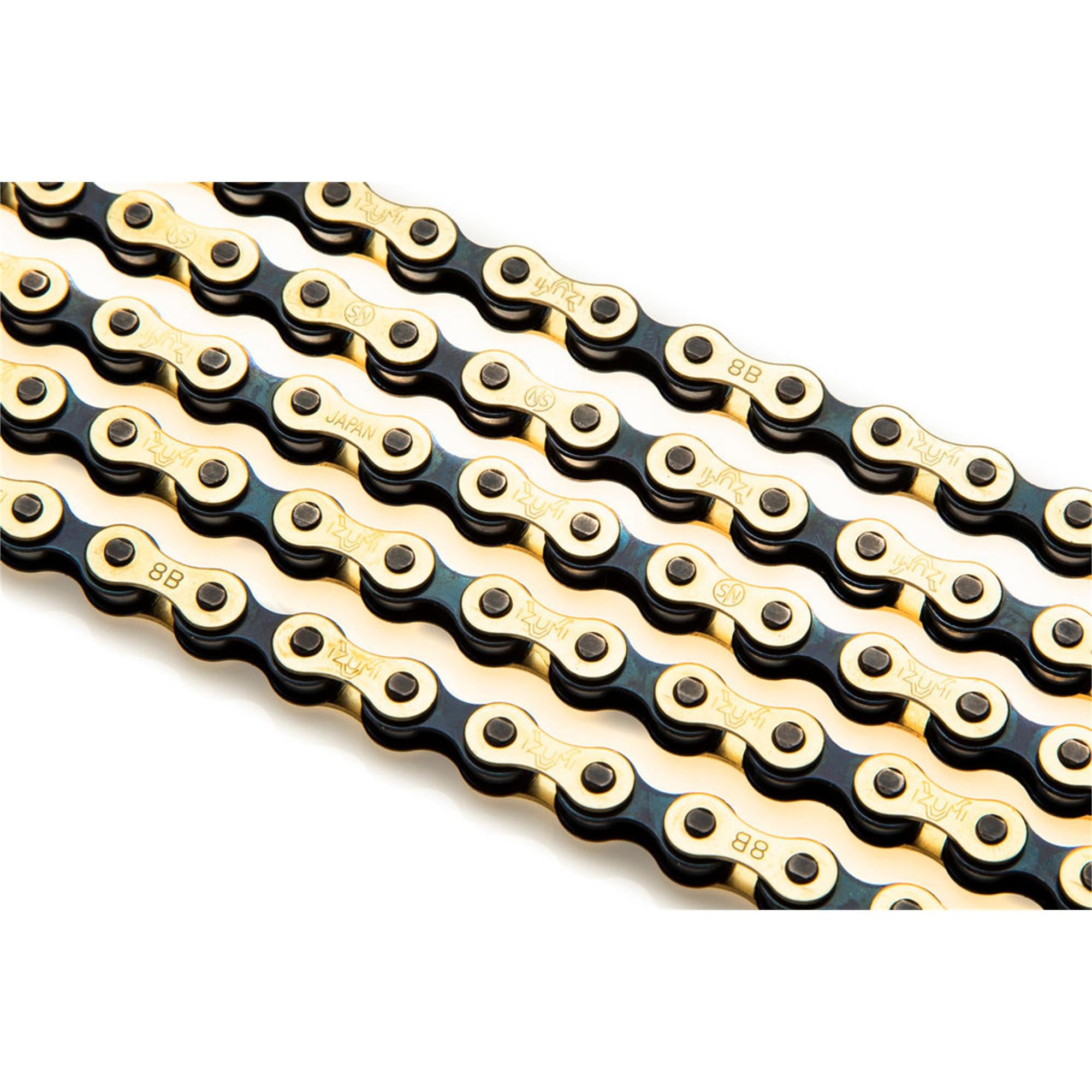 V Super Toughness 1/2" X 3/32" NJS Approved Track Chain | Power2Cycle GOLD/BLACK 1/2" X 3/32"