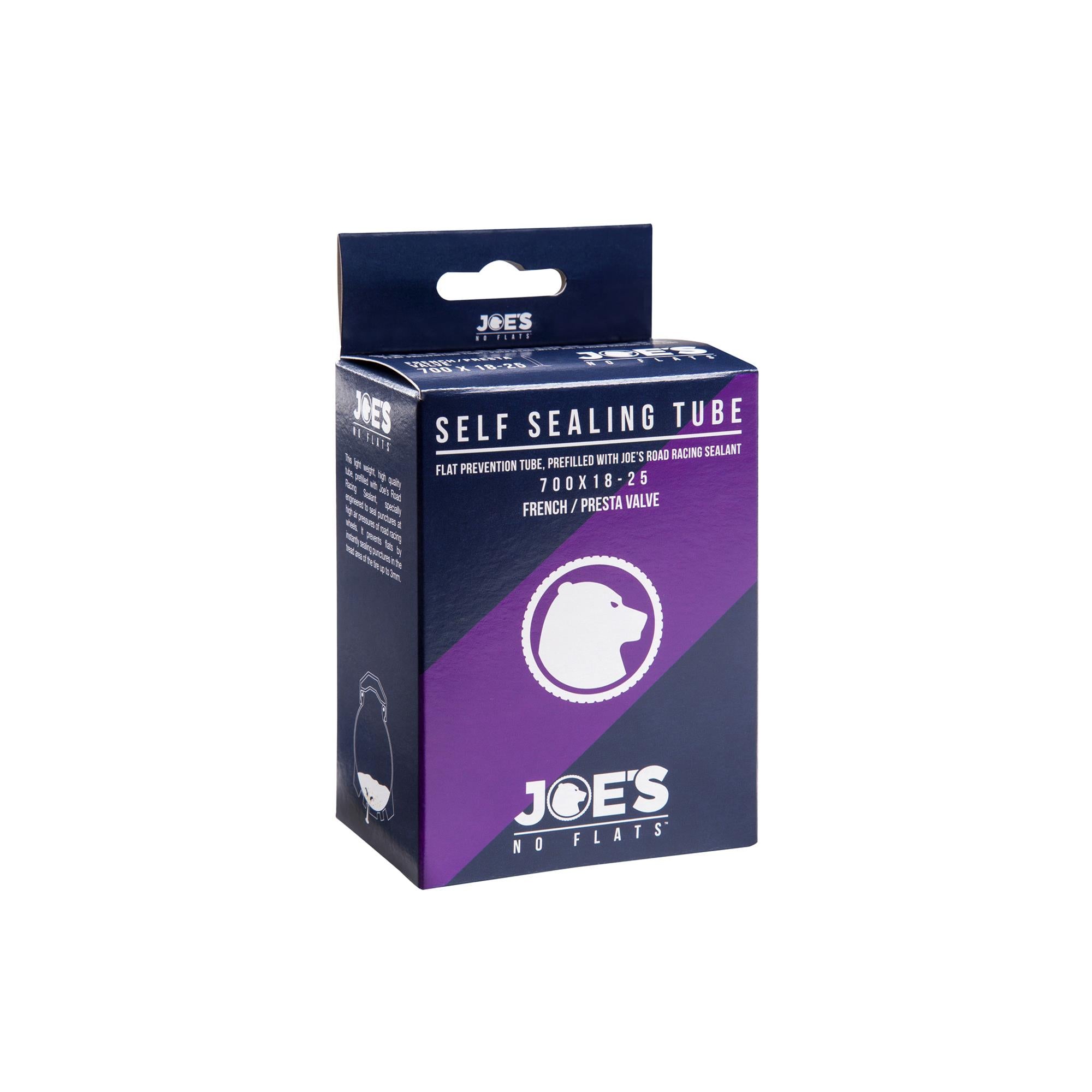 Joe's No Flats Road Self Sealing Tube (700 x 18 | Power2Cycle25c 48mm) | Power2Cycle 700 X 18 | Power2Cycle25C 48MM