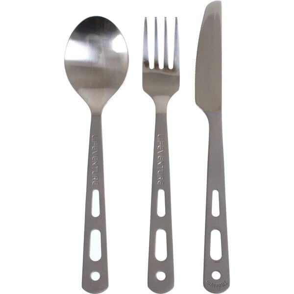 Lifeventure Knife Fork Spoon Set | Power2Cycle Titanium