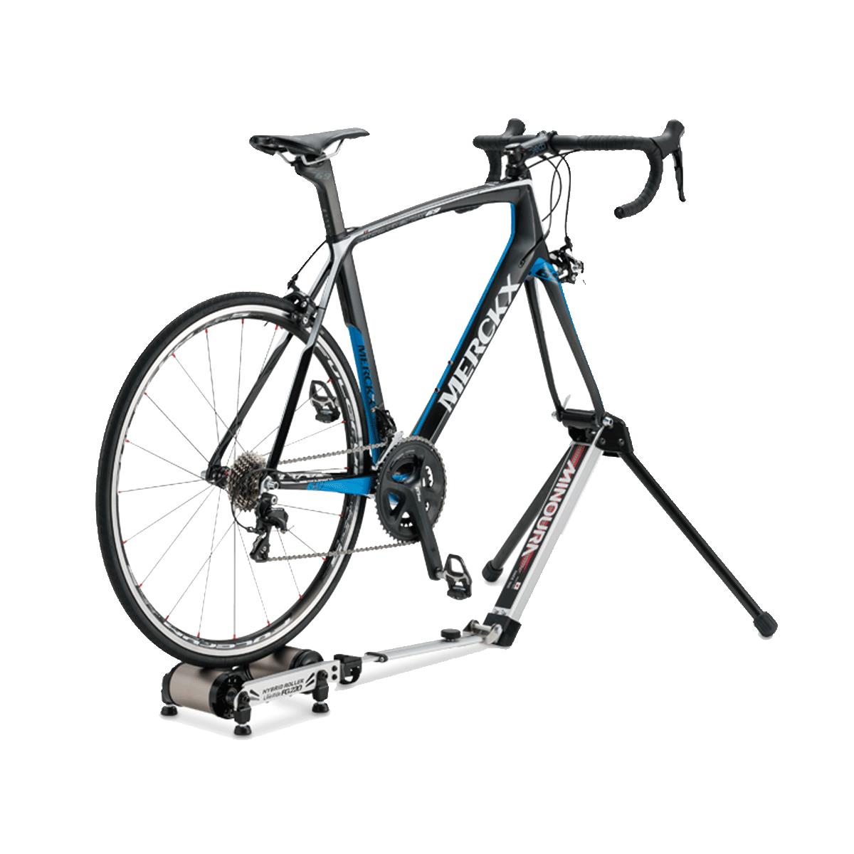 Minoura FG220 Hybrid Roller | Power2Cycle BLACK/SILVER