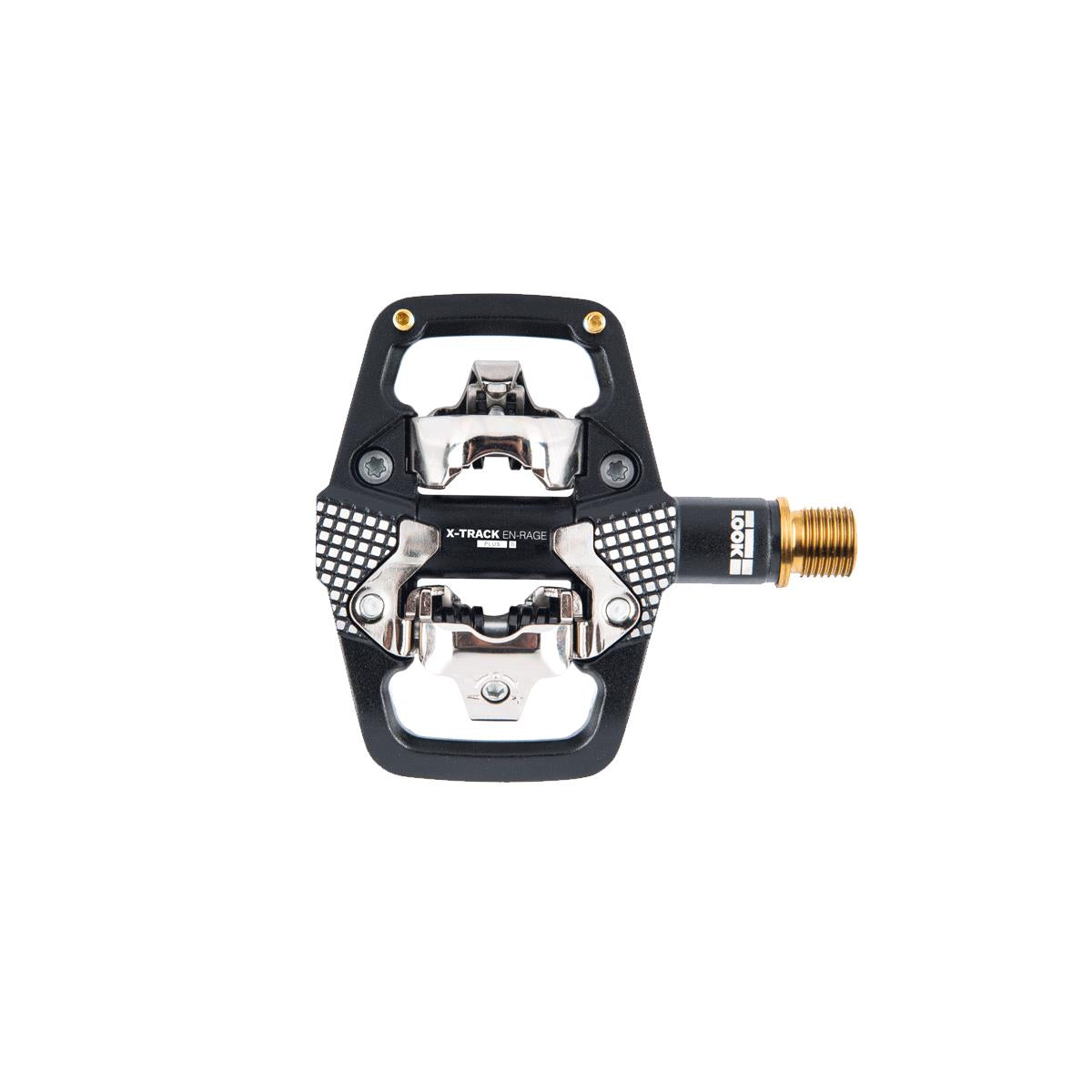LOOK X | Power2CycleTrack En | Power2CycleRage Plus Ti MTB Pedals | Power2Cycle BLACK/GOLD