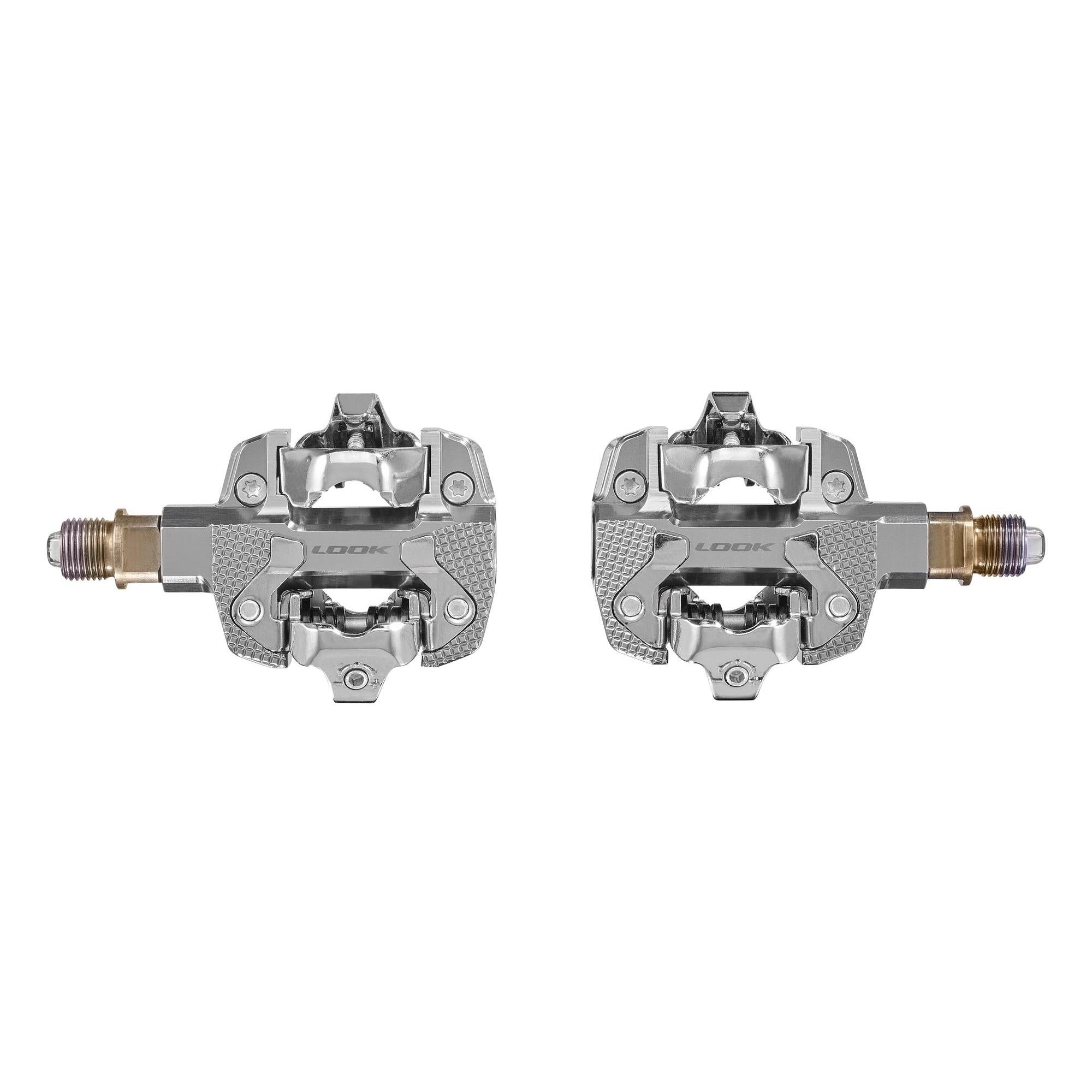 LOOK X | Power2CycleTrack Power Dual Sided Powermeter Pedals | Power2Cycle SILVER