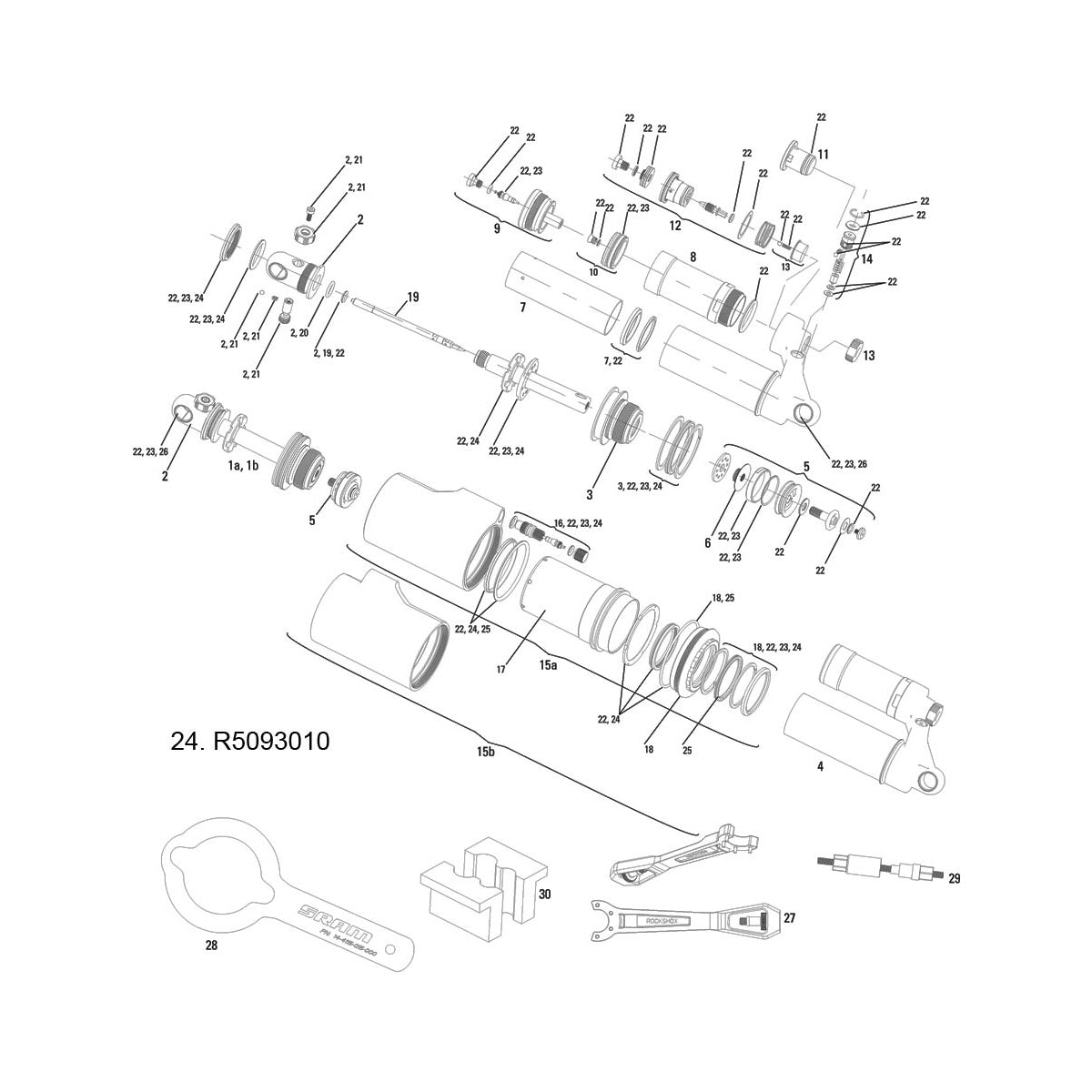 RockShox Spare | Power2Cycle Rear Shock Service Kit, Air Can | Power2Cycle 2011 Vivid Air | Power2Cycle