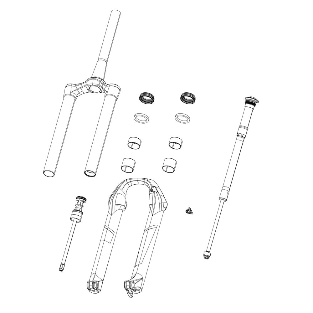 RockShox Spare | Power2Cycle Front Suspension Internals Left Coil Spring X | Power2CycleSoft, Silver DoMain Dual Crown/Boxxer Race/RC/Team/R2C2 2010 | Power2Cycle2017 | Power2Cycle