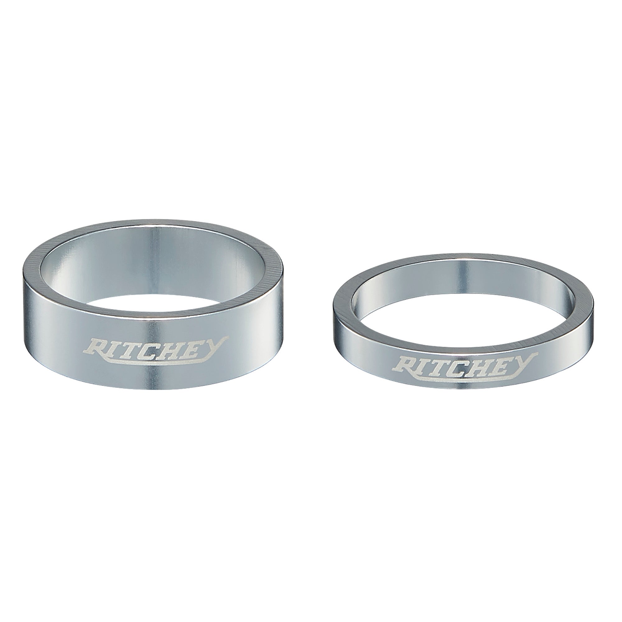 Ritchey Cla | Power2Cycleic Headset Spacers | Power2Cycle SILVER 28.6MM/2X10MM+3X5MM