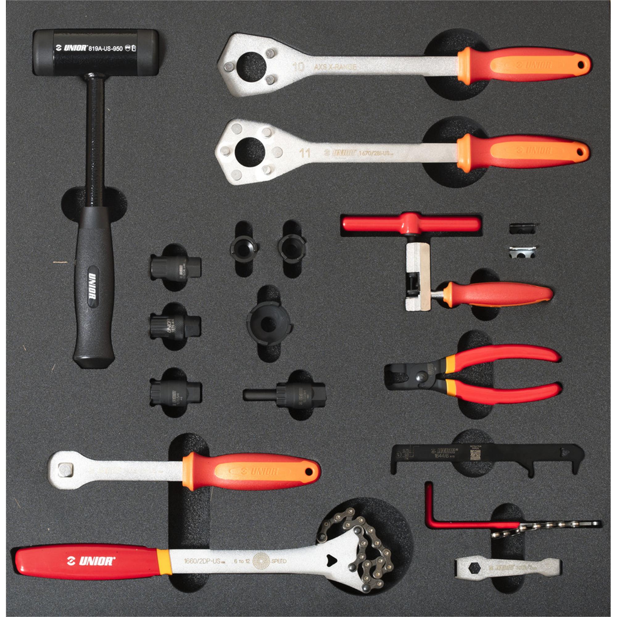 UNIOR Set Of Tools In Tray 5 For 2600A And 2600C | Power2Cycle Drivetrain Tools 2024 | Power2Cycle BLACK 570X562X30
